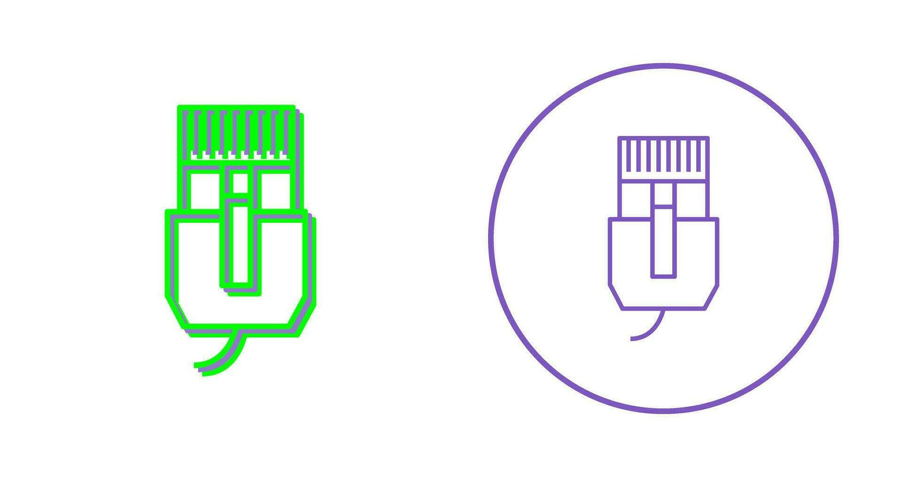 Unique Internet Cable Vector Icon