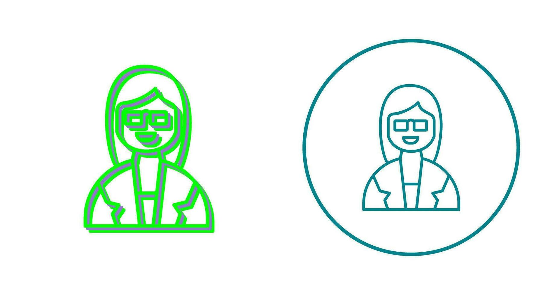 Unique Female Professor Vector Icon