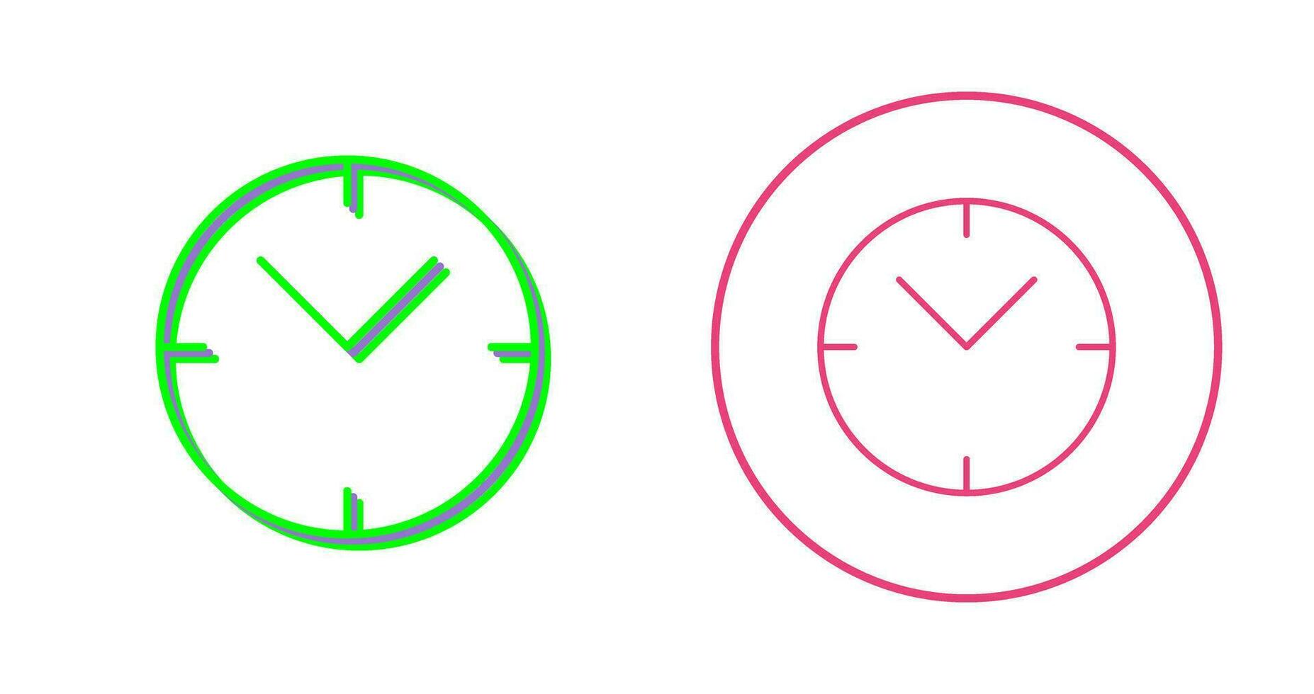 Unique Clock Vector Icon