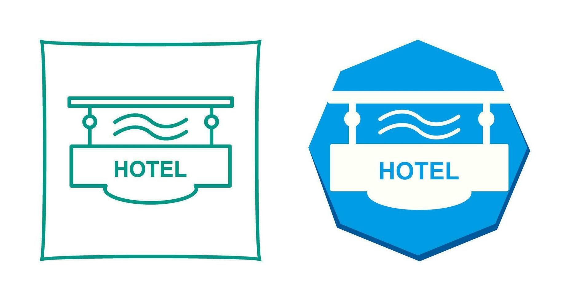 icono de vector de signo de hotel