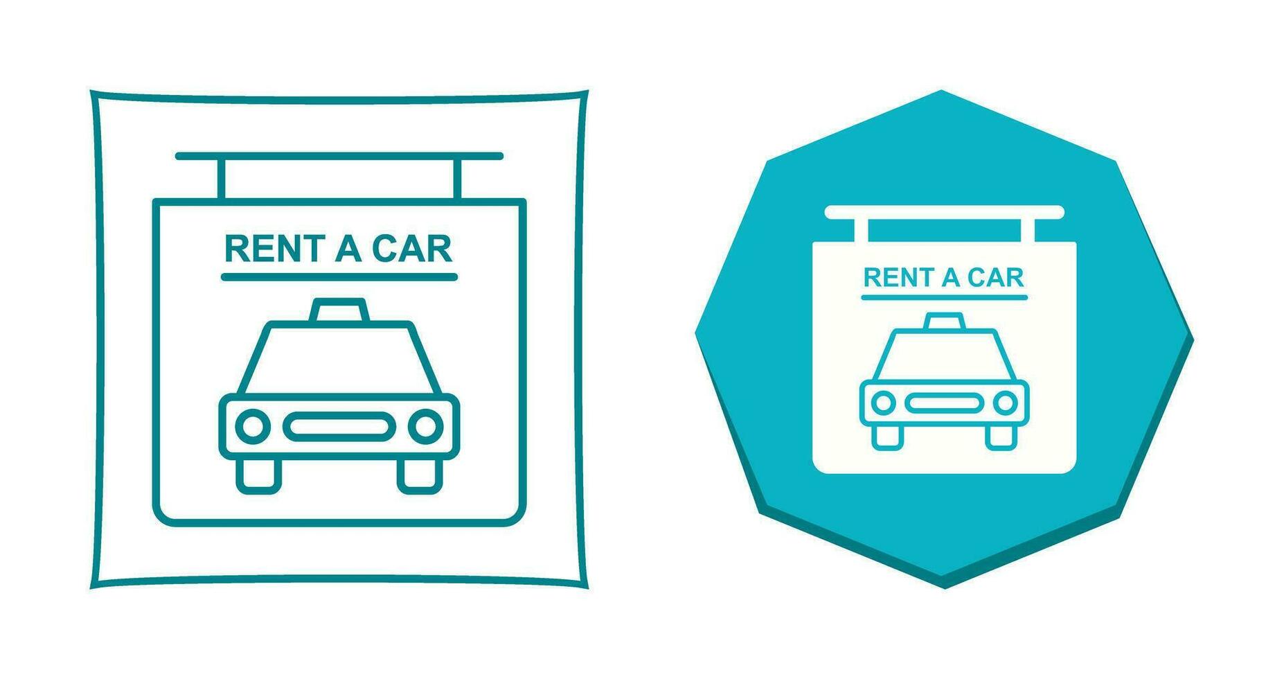 Rent a Car Vector Icon