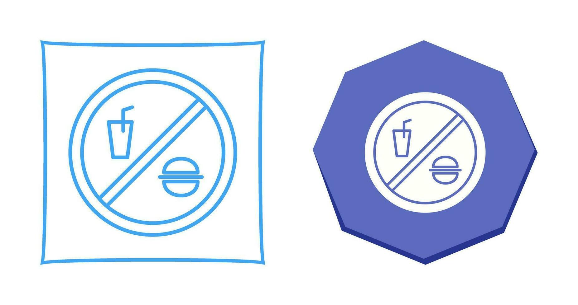 No Food or Drinks Vector Icon