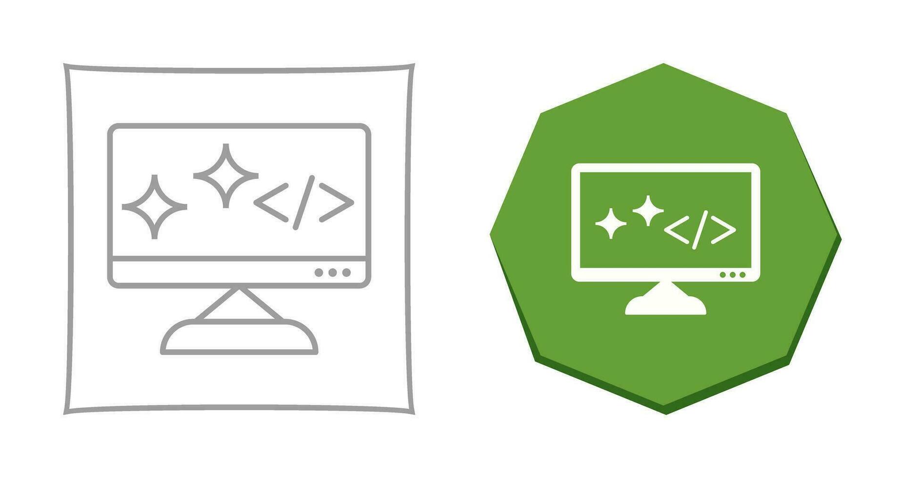 Unique Clean Code Vector Icon