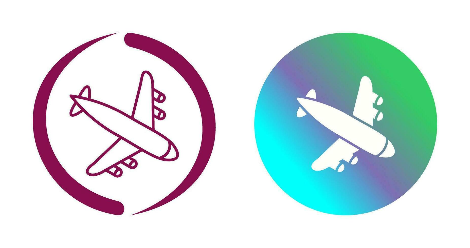 Landing Airplane Vector Icon