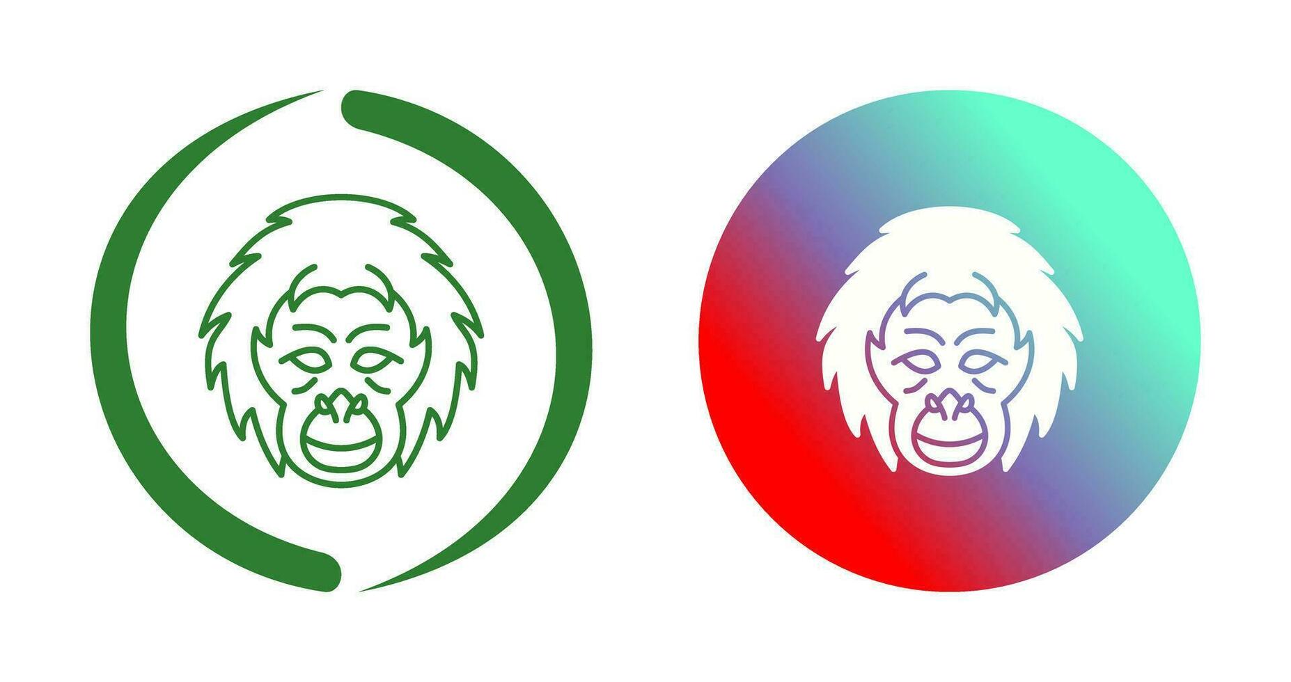 Orangutan Vector Icon