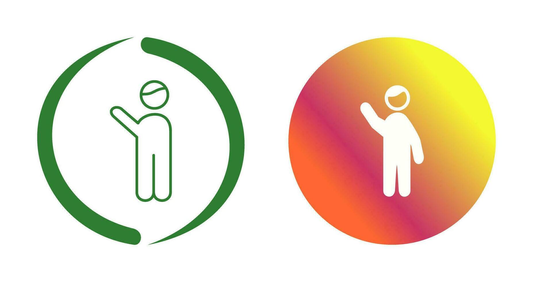 Waving to people Vector Icon
