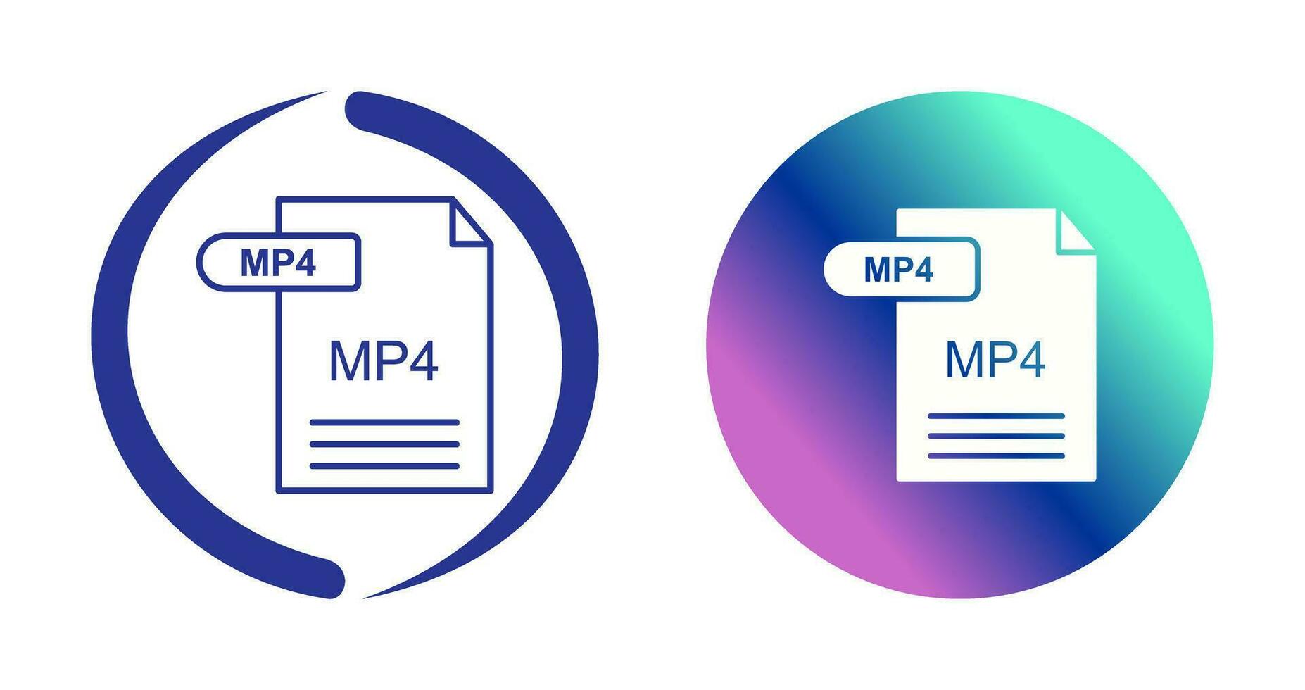 icono de vector de mp4