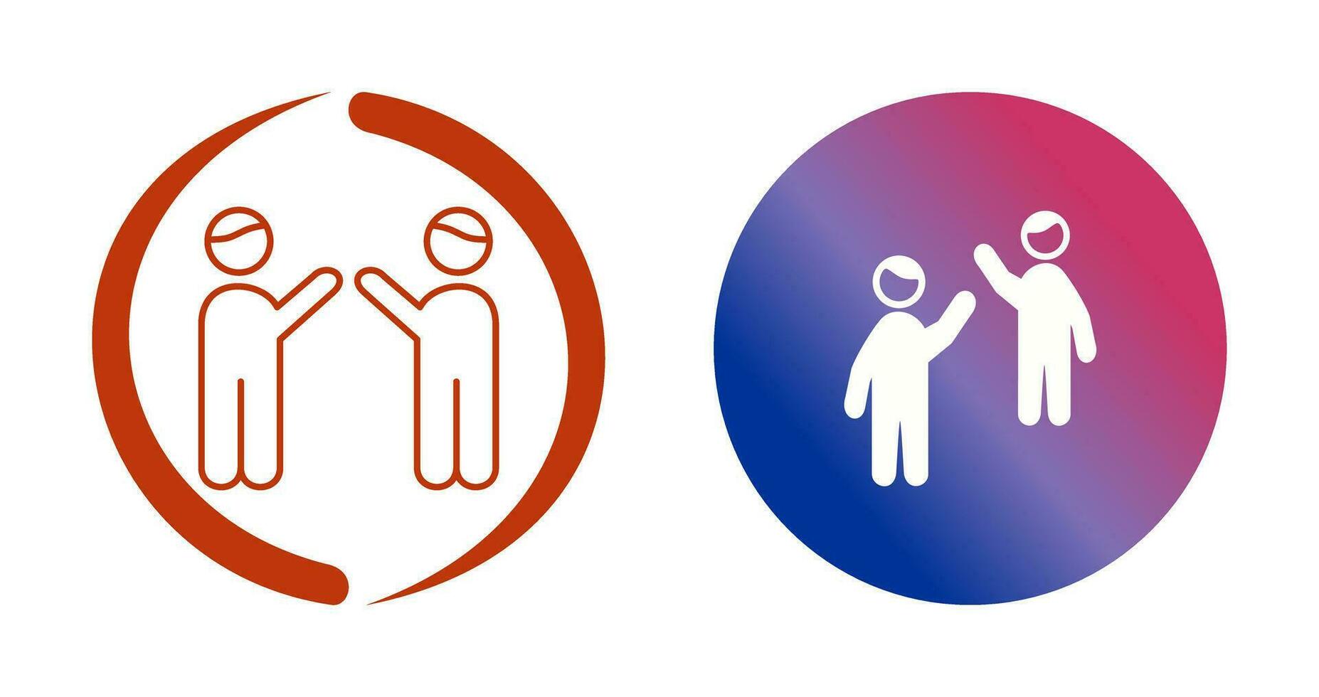 Waing to people Vector Icon