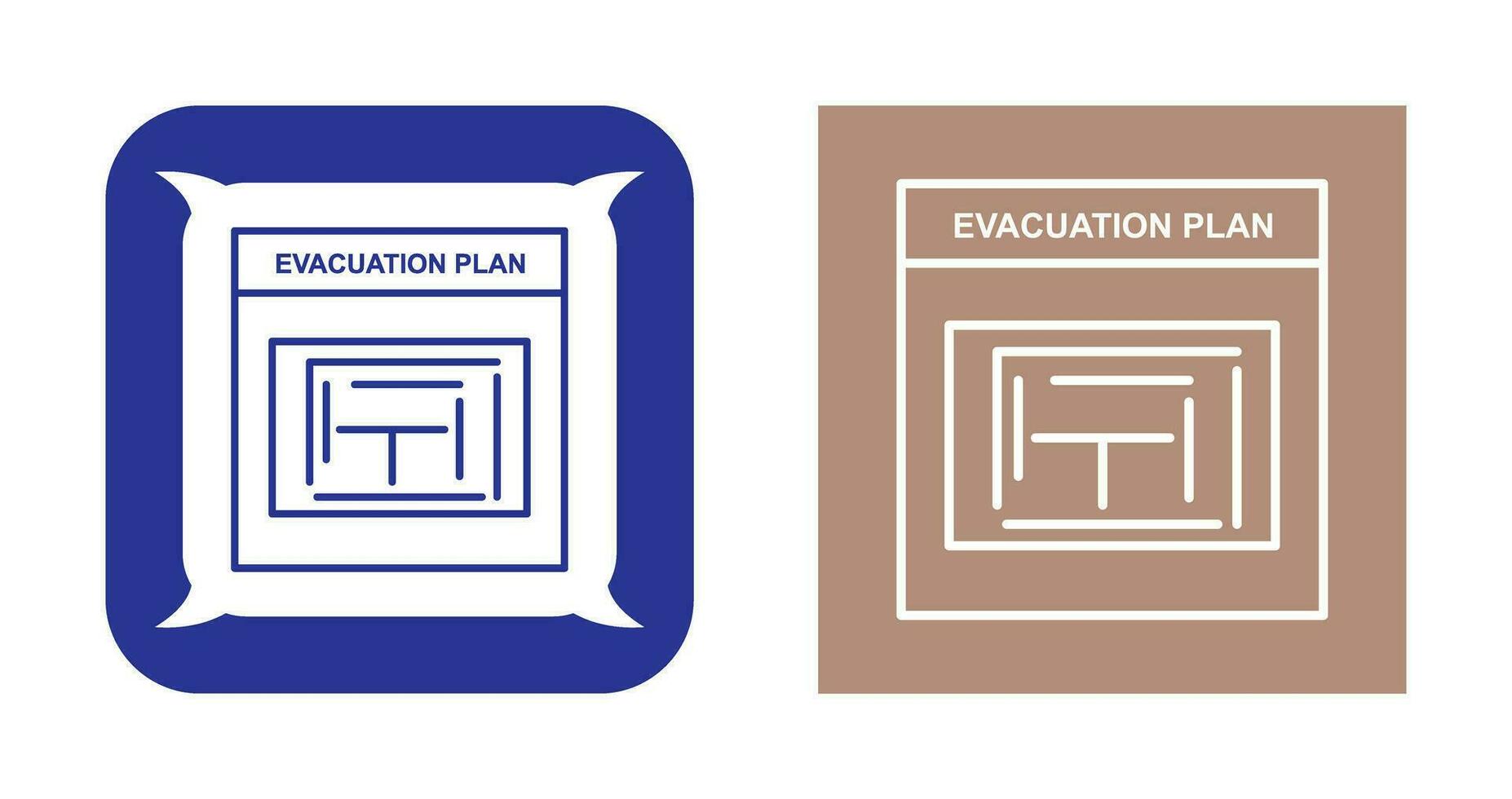 icono de vector de plan de evacuación