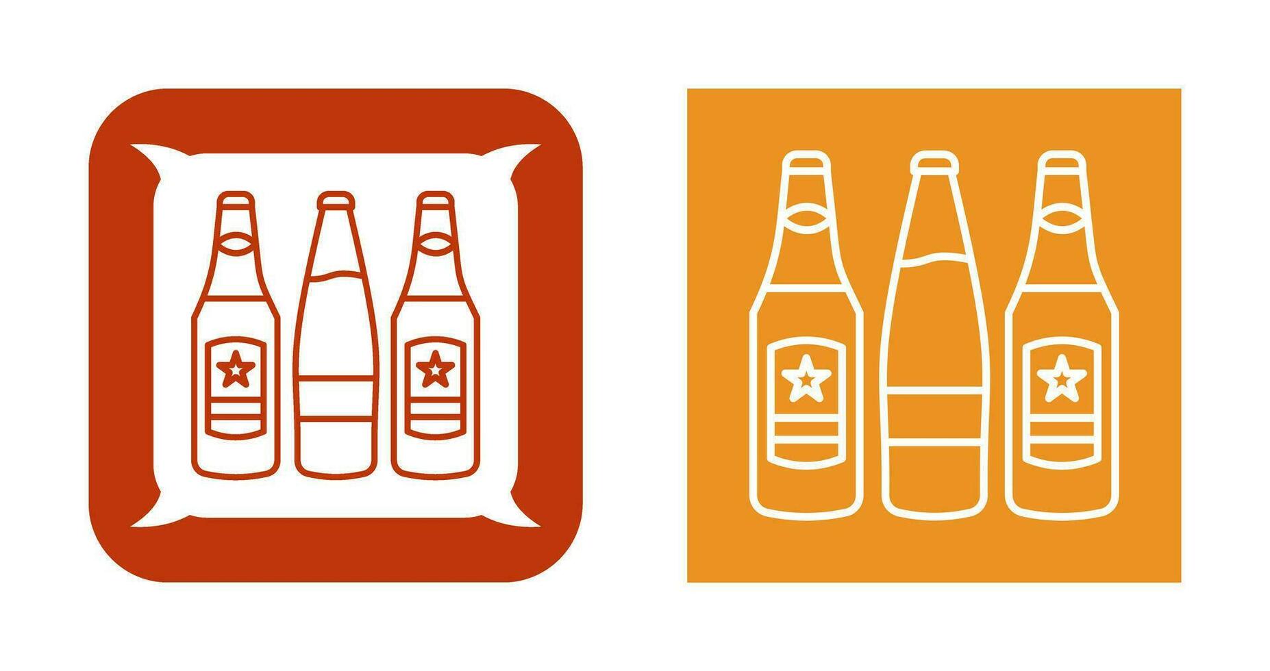 icono de vector de botellas de cerveza