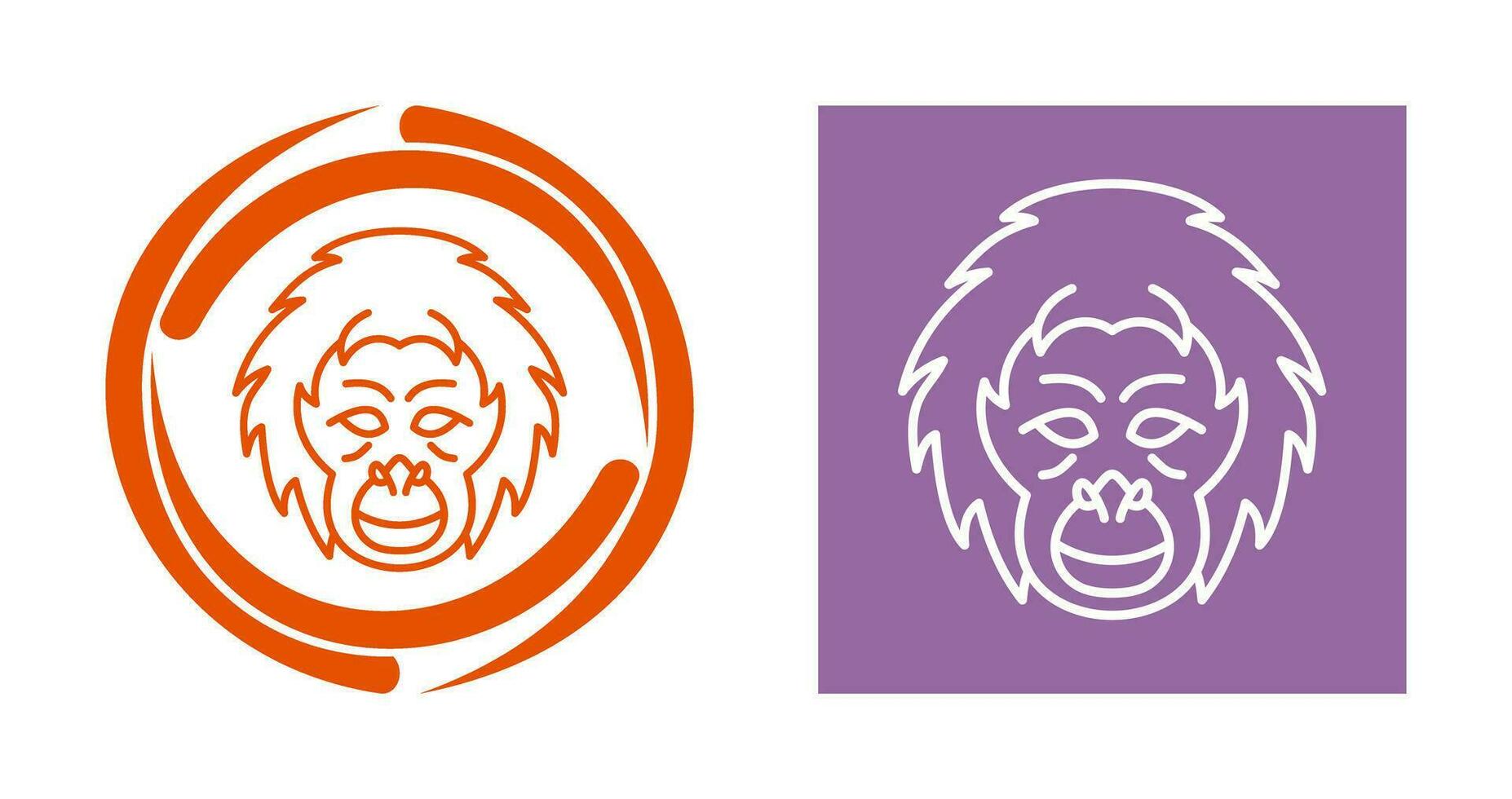 Orangutan Vector Icon