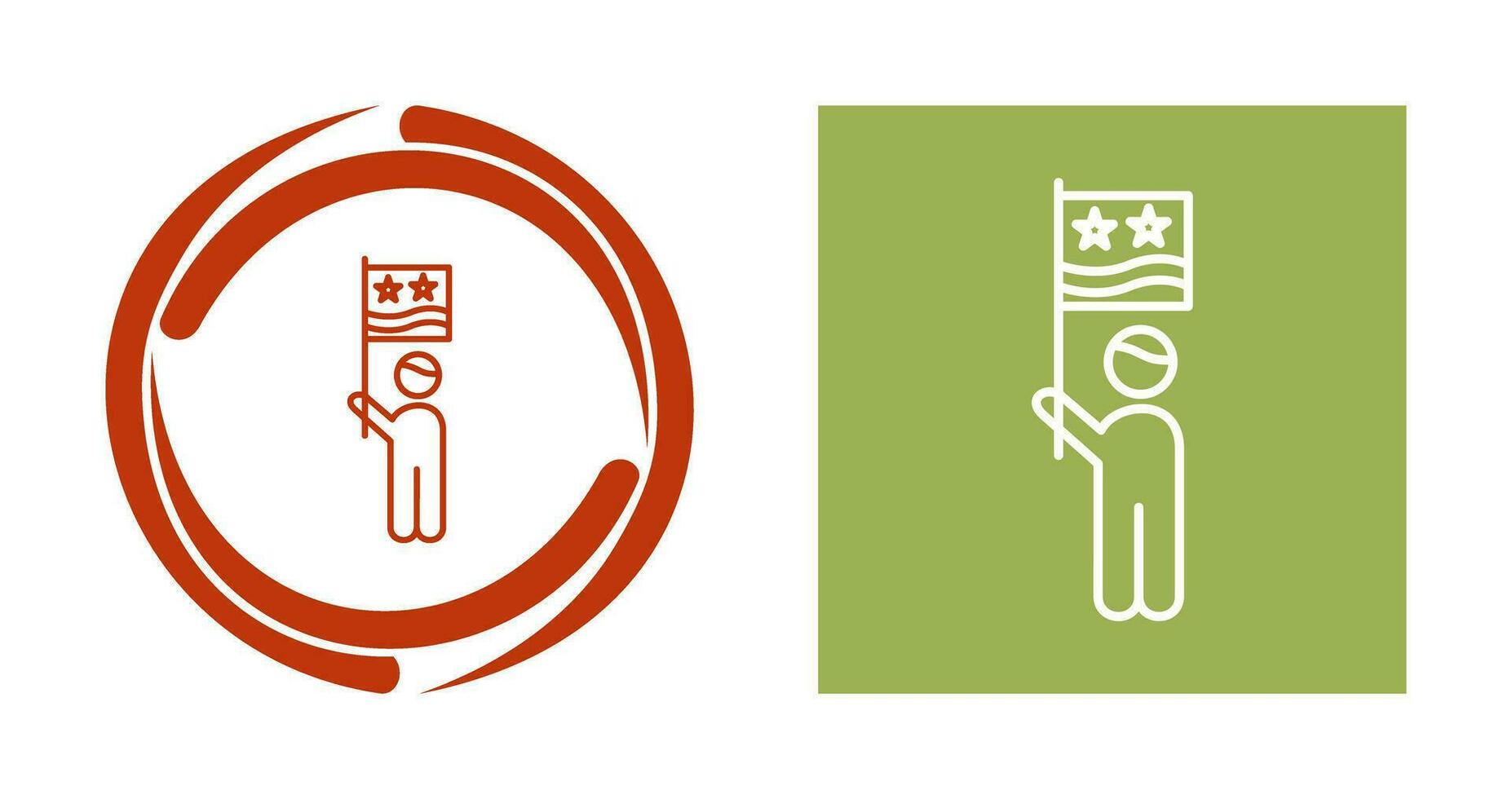 Raising Flag Vector Icon