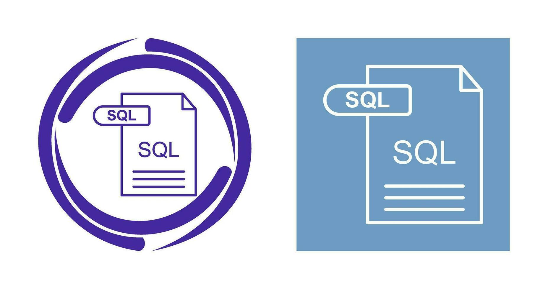 icono de vector de sql