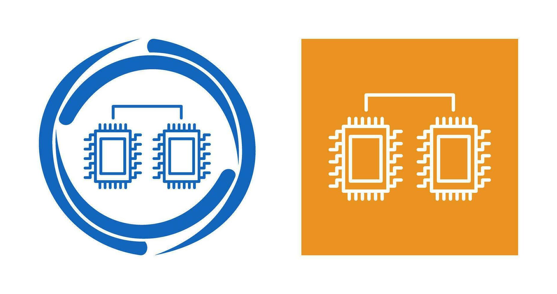 Processors Connected Vector Icon