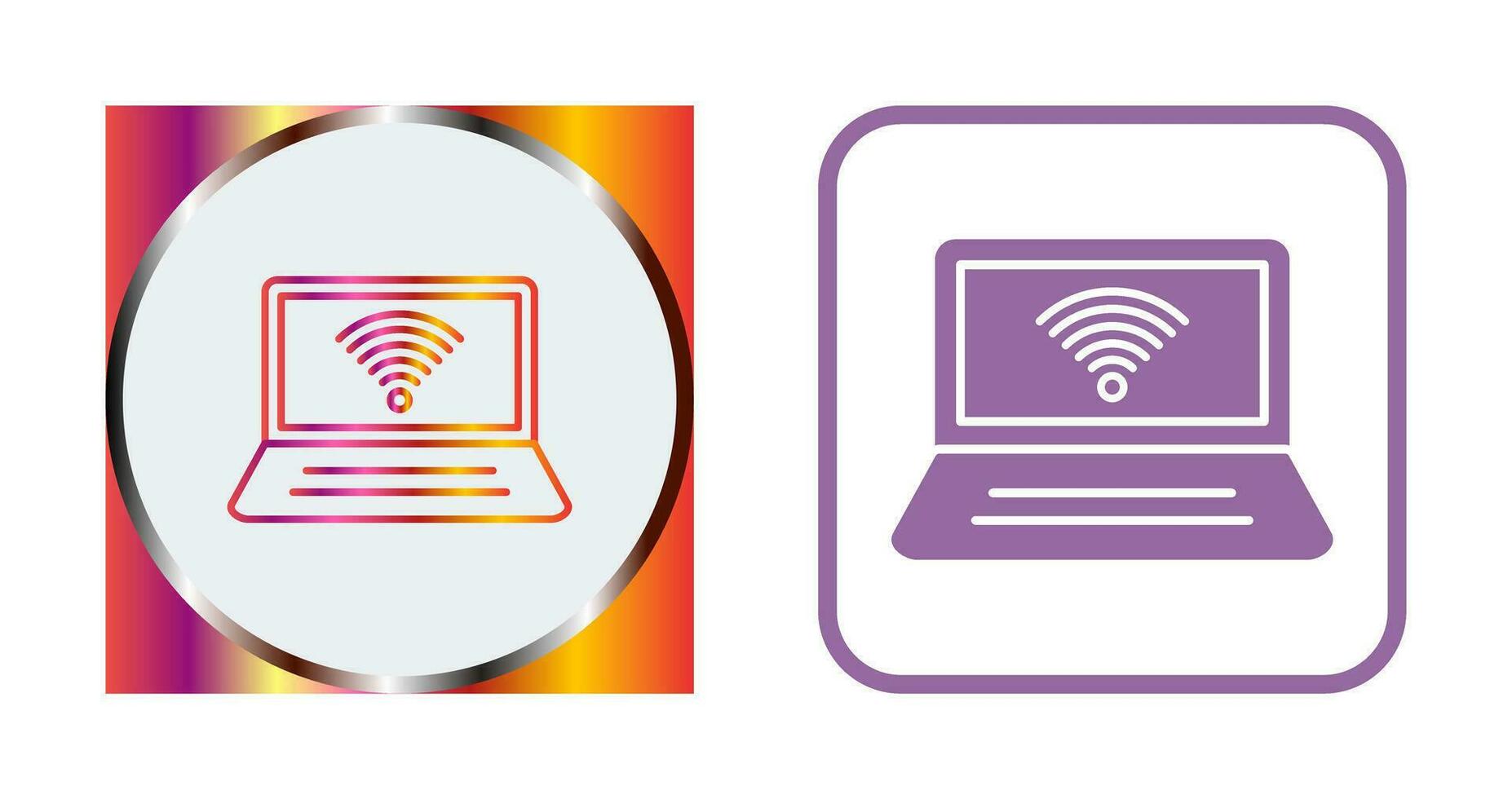 Connected Laptop Vector Icon