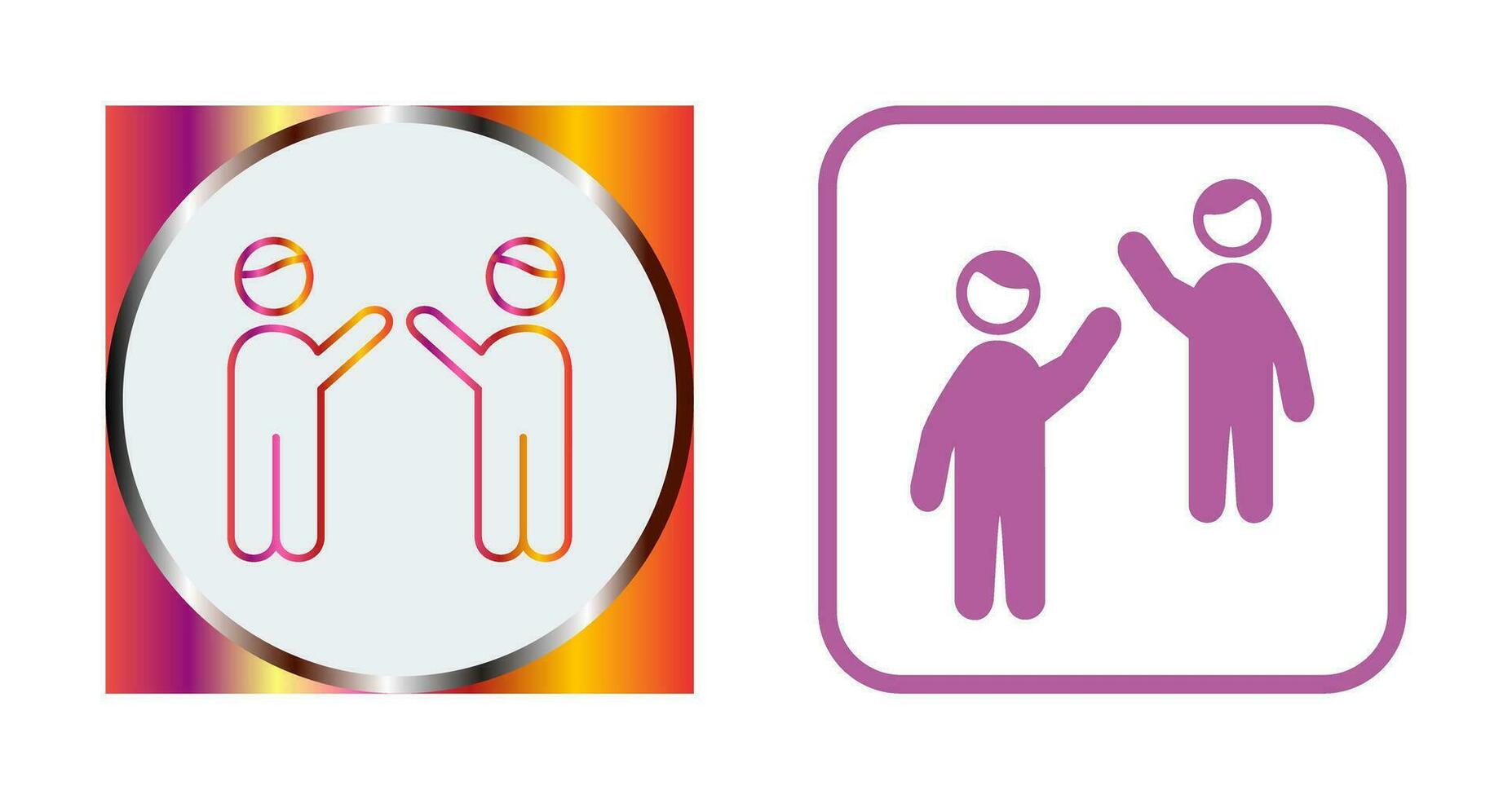 Waing to people Vector Icon