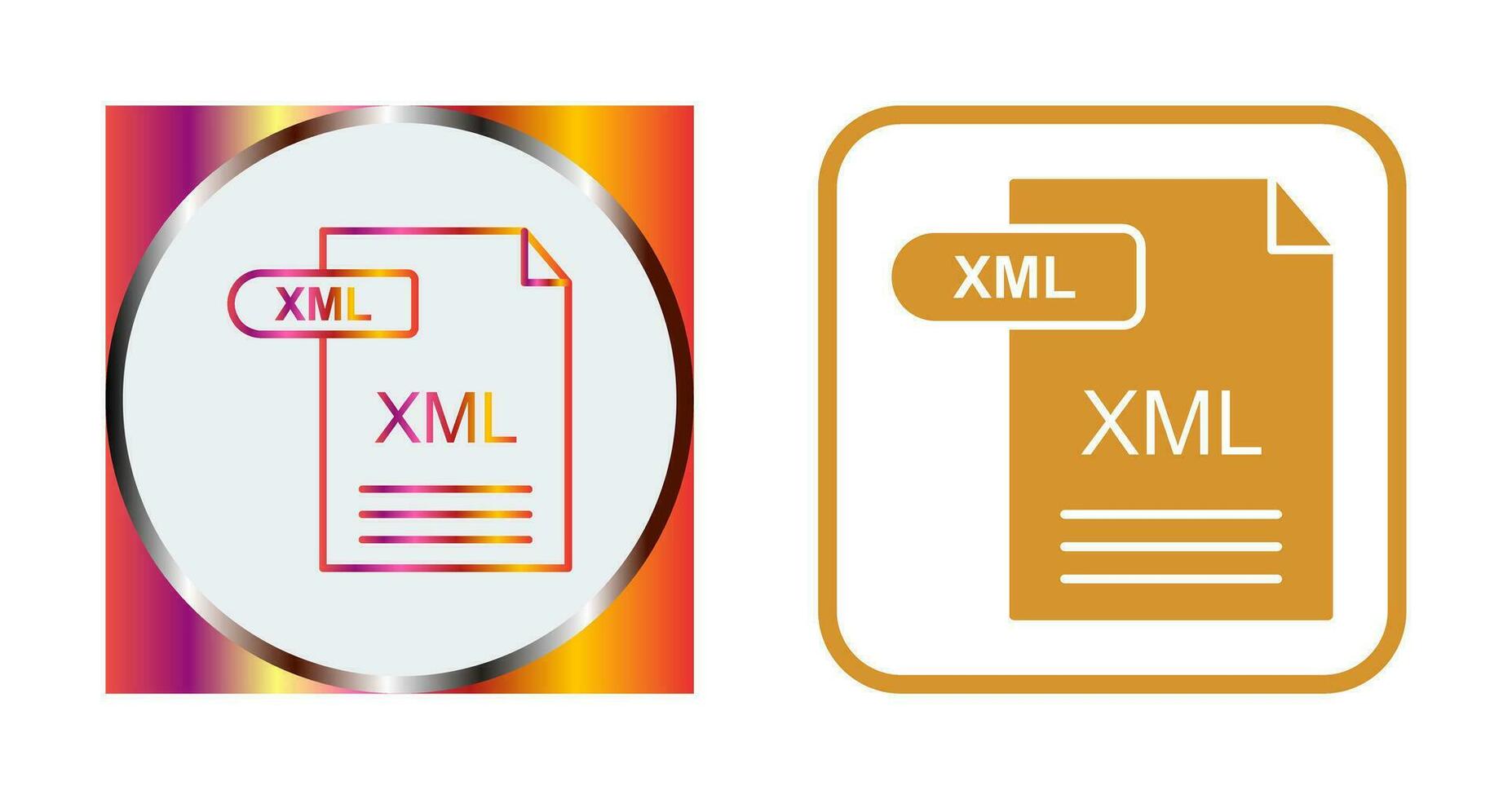 icono de vector xml