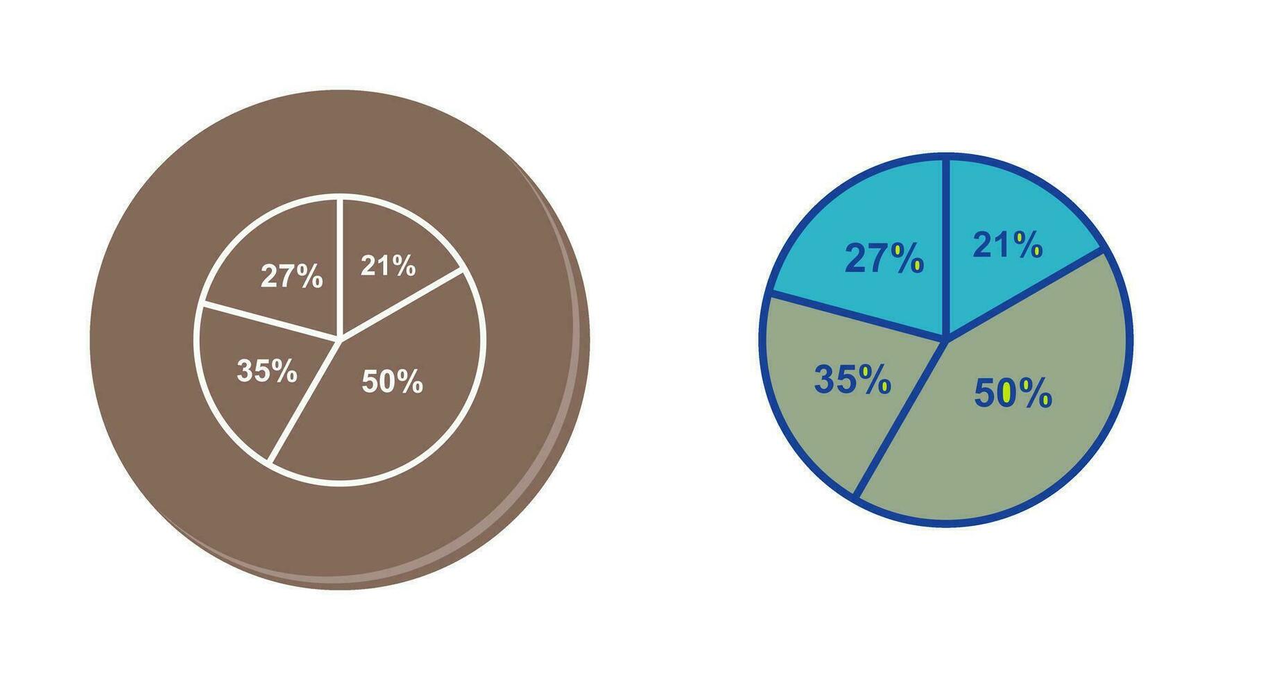 icono de vector de gráfico circular