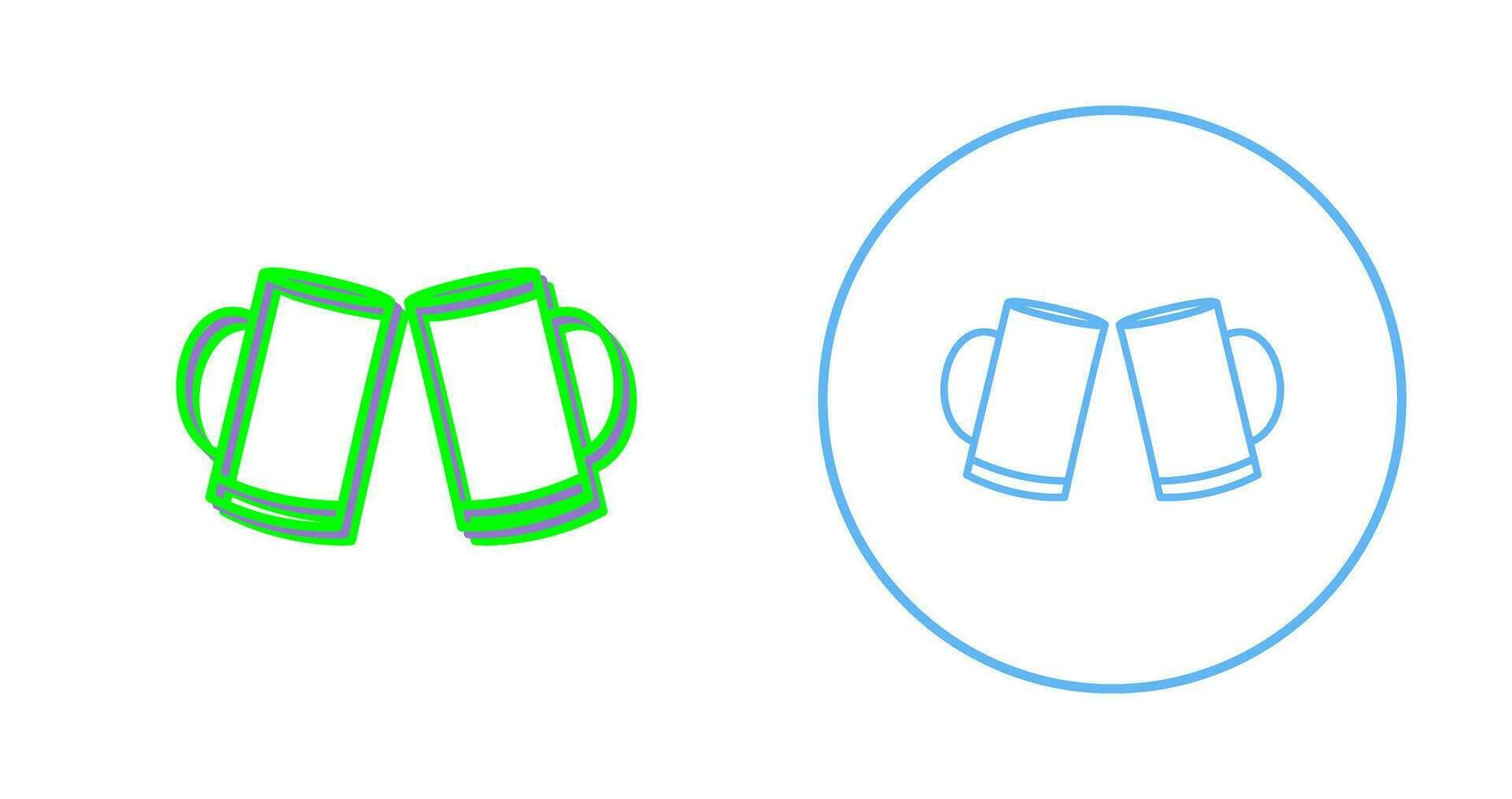 Beers Toasting Vector Icon
