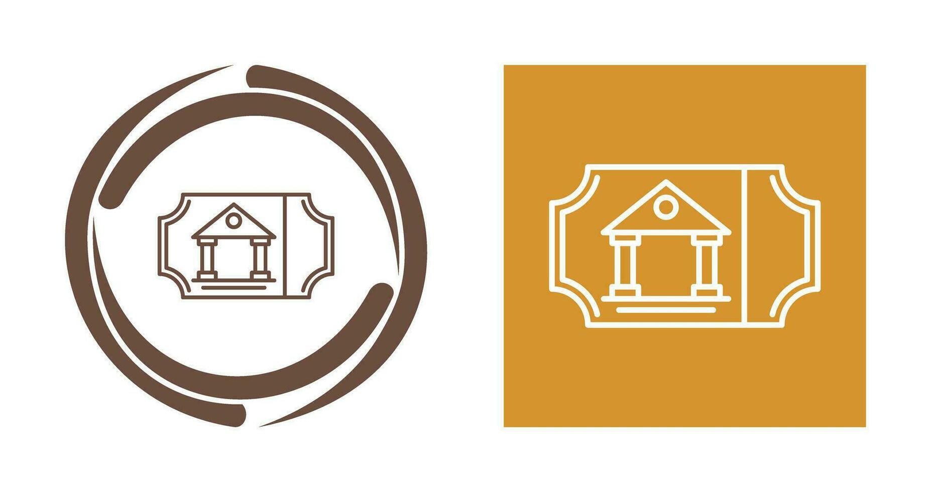 Museum Ticket Vector Icon