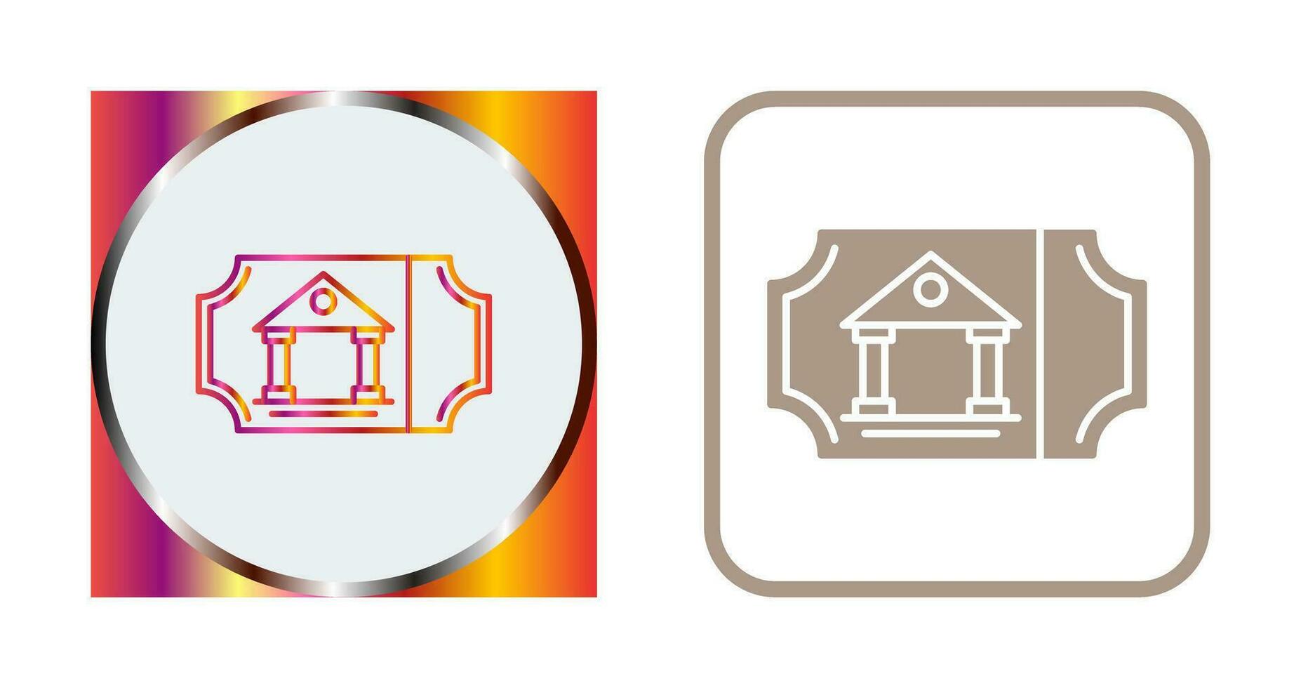 Museum Ticket Vector Icon