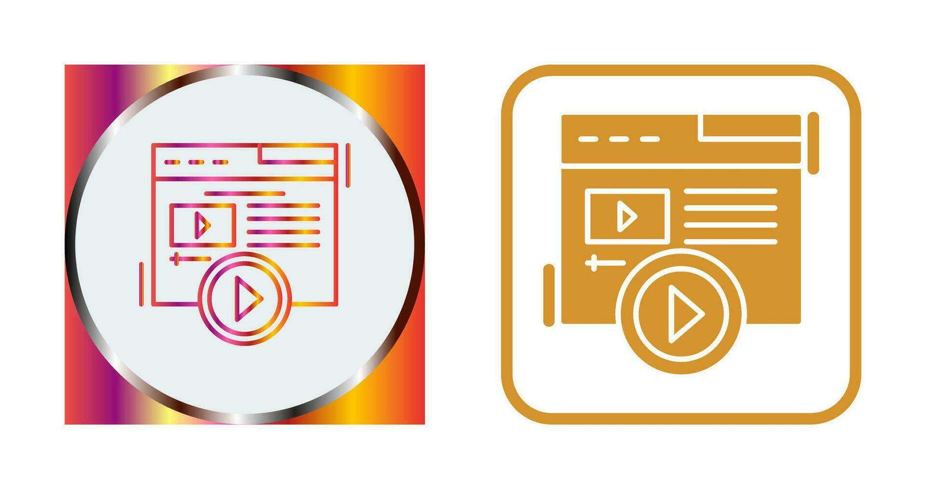 Video Content Vector Icon
