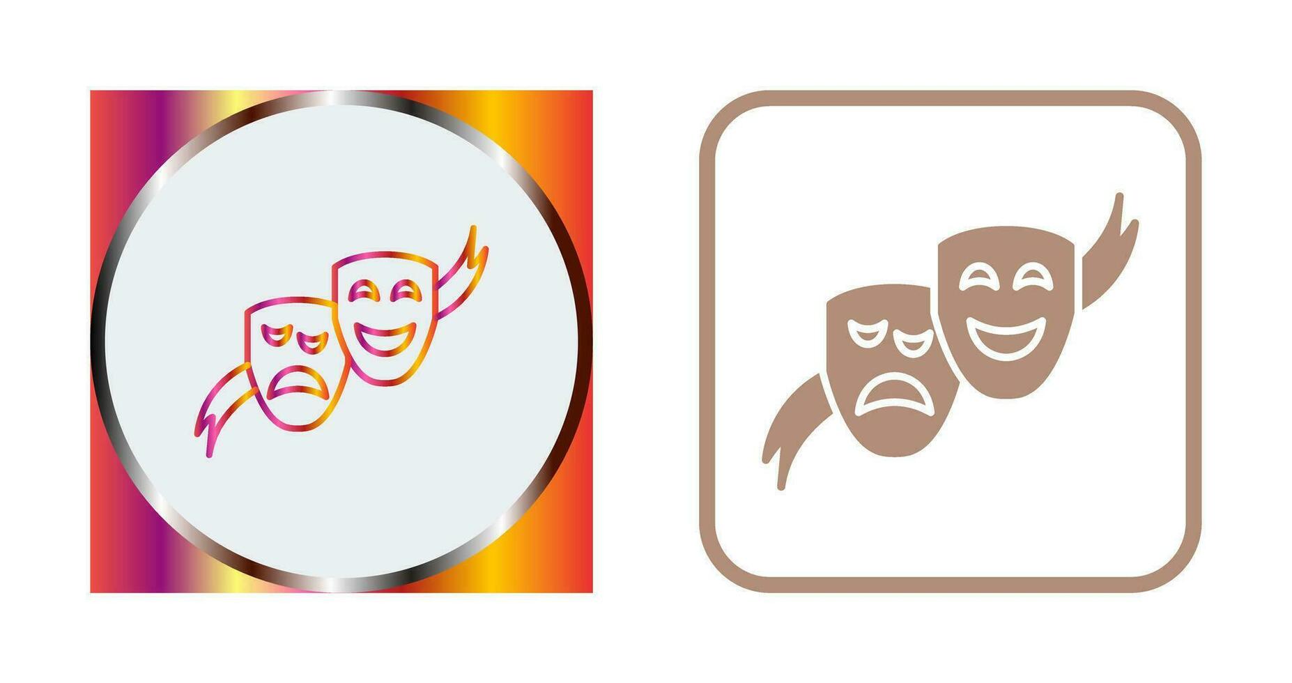 Theater Masks Vector Icon