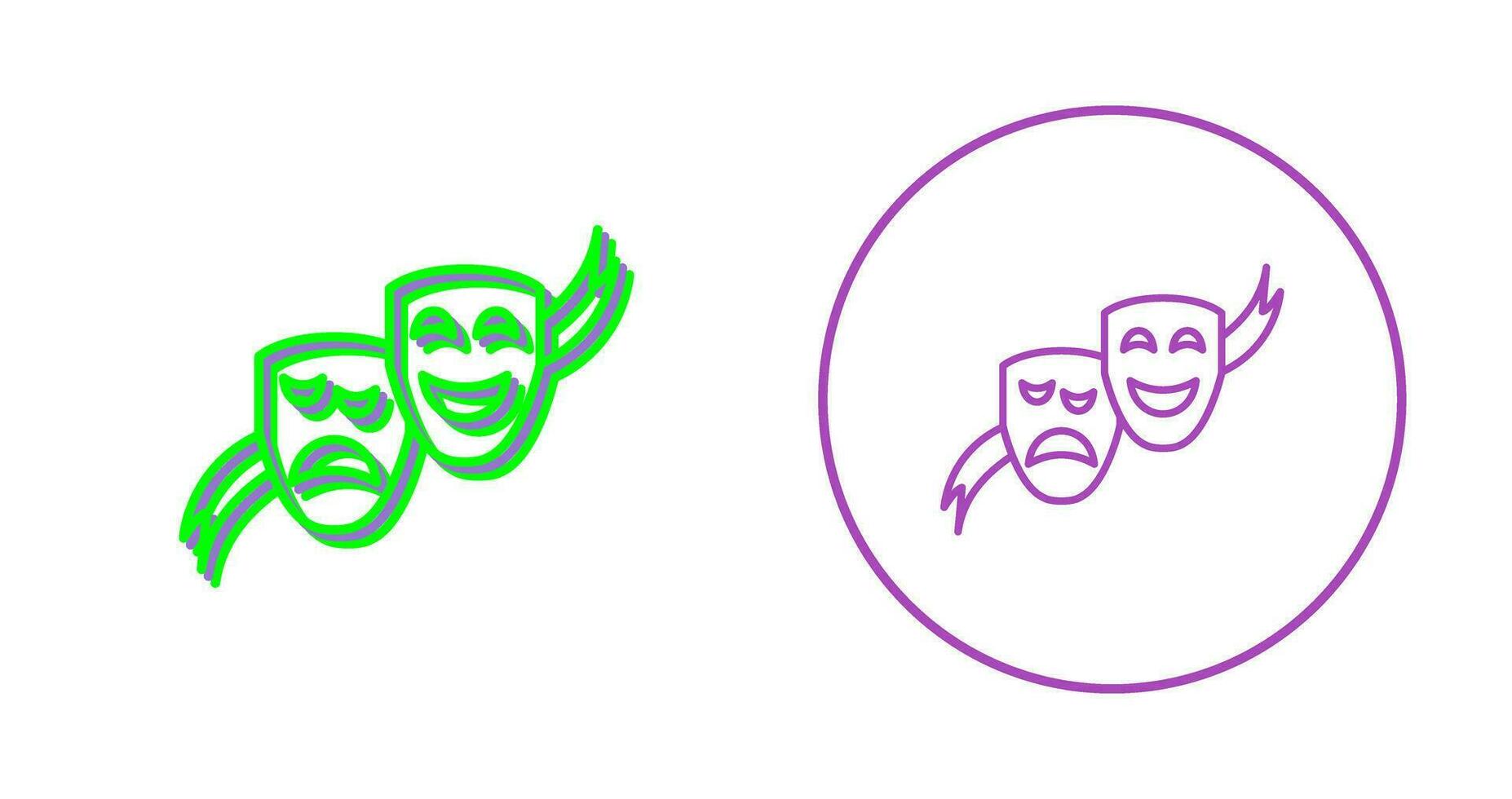 Theater Masks Vector Icon