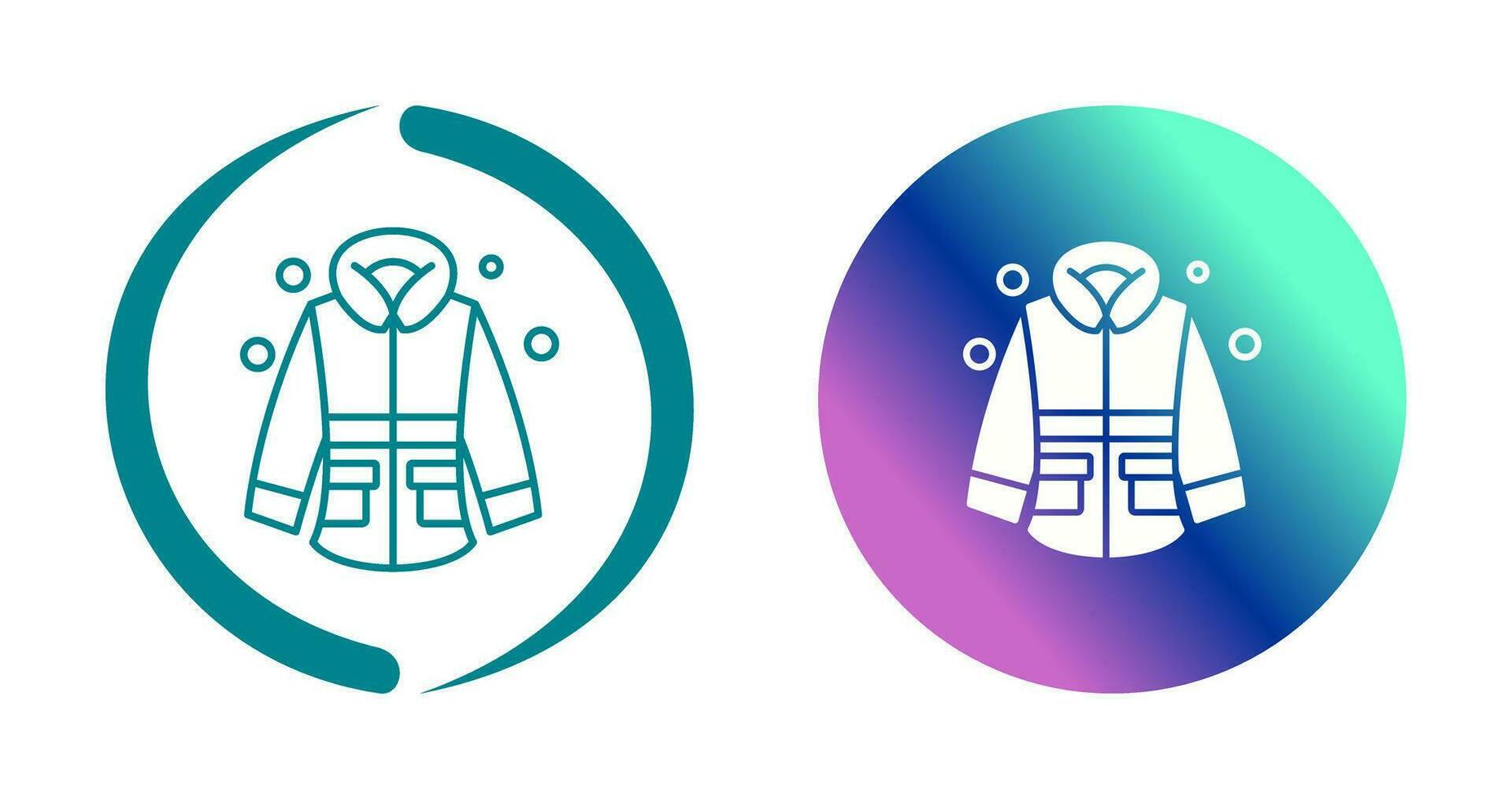 icono de vector de chaqueta de invierno