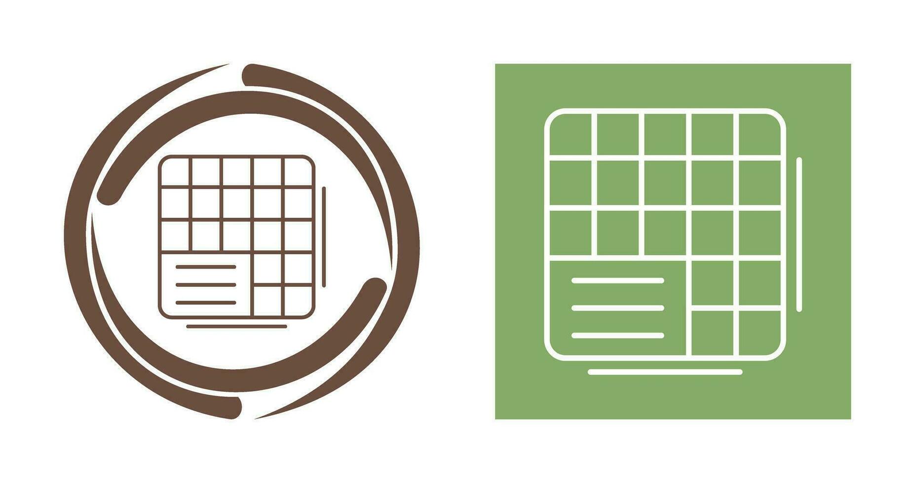Table Data Vector Icon