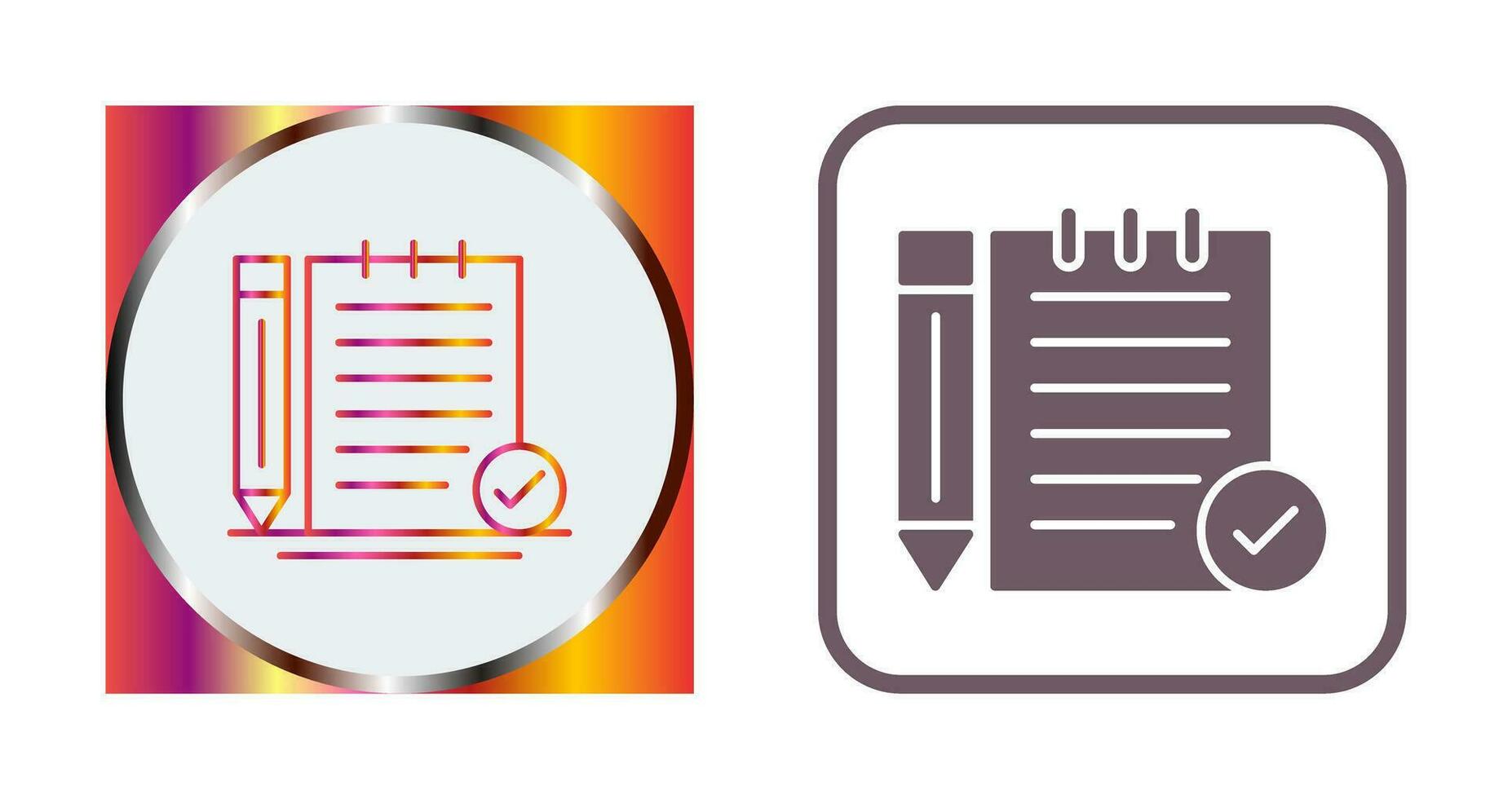 Check Notes Vector Icon