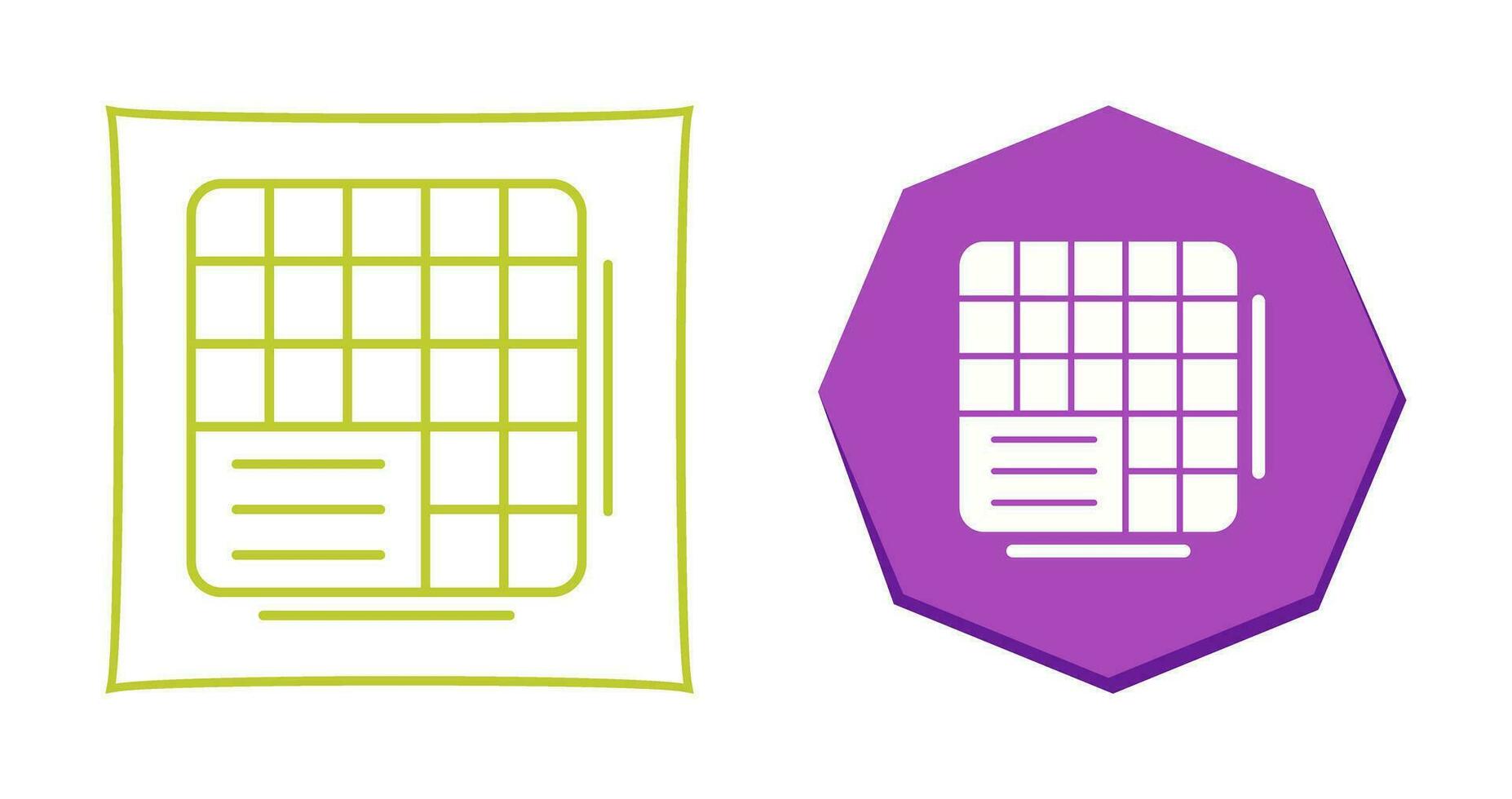 Table Data Vector Icon