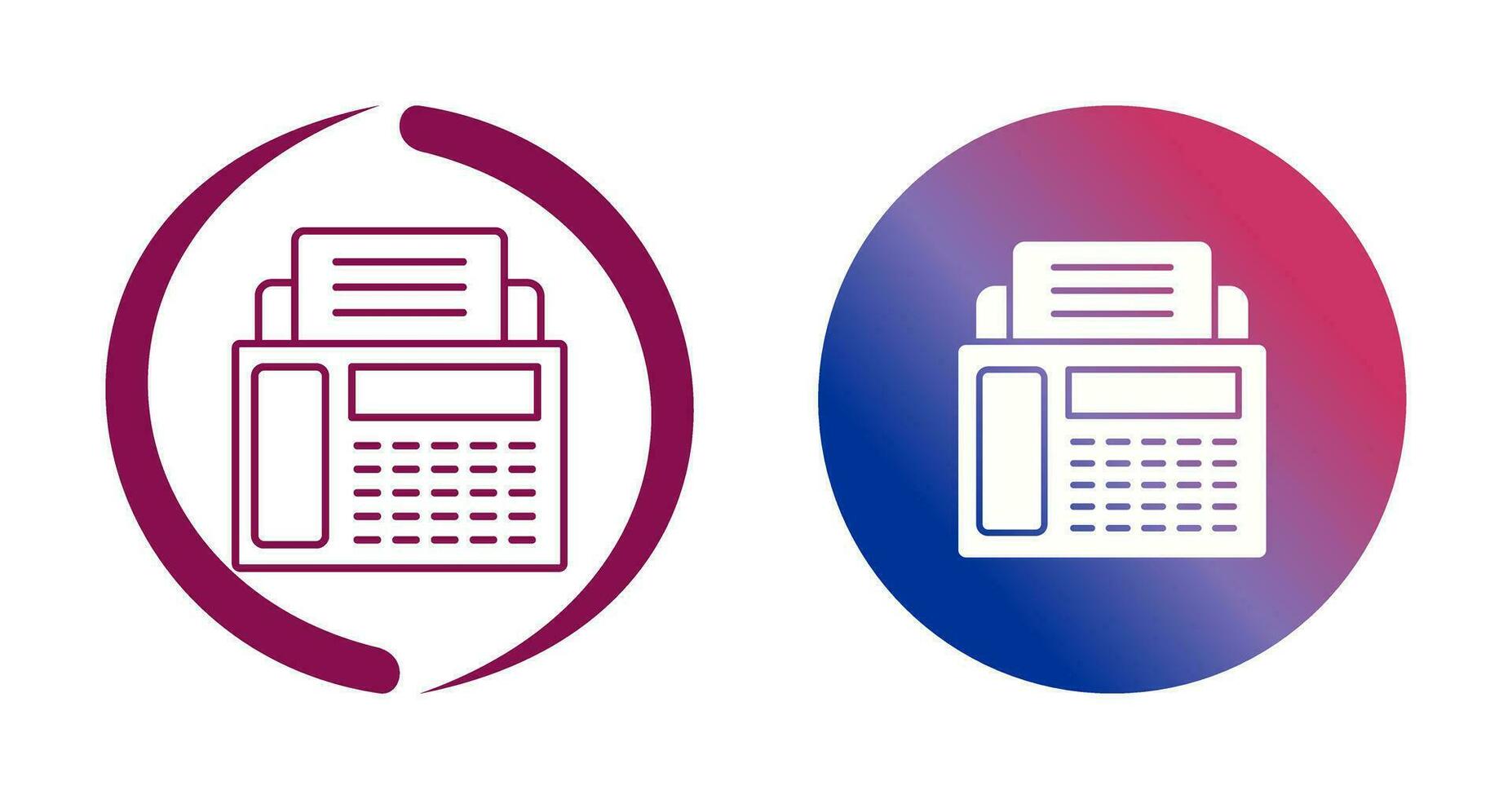 Fax Machine Vector Icon