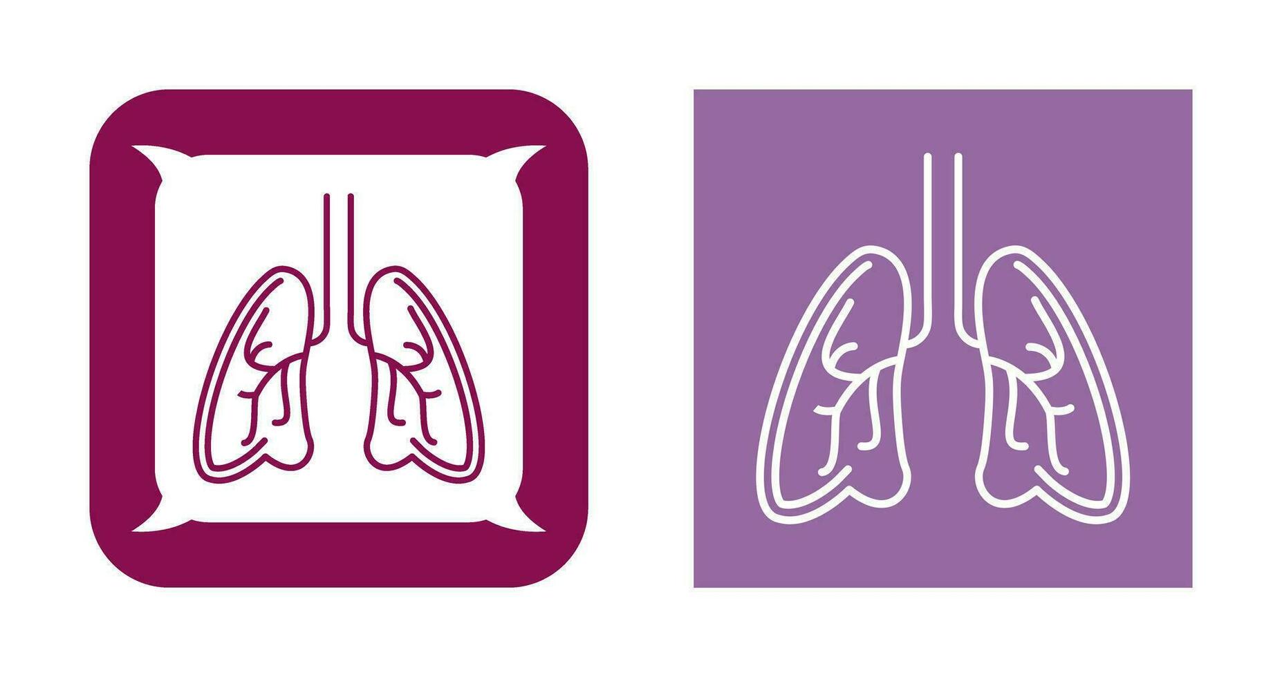 icono de vector de pulmones