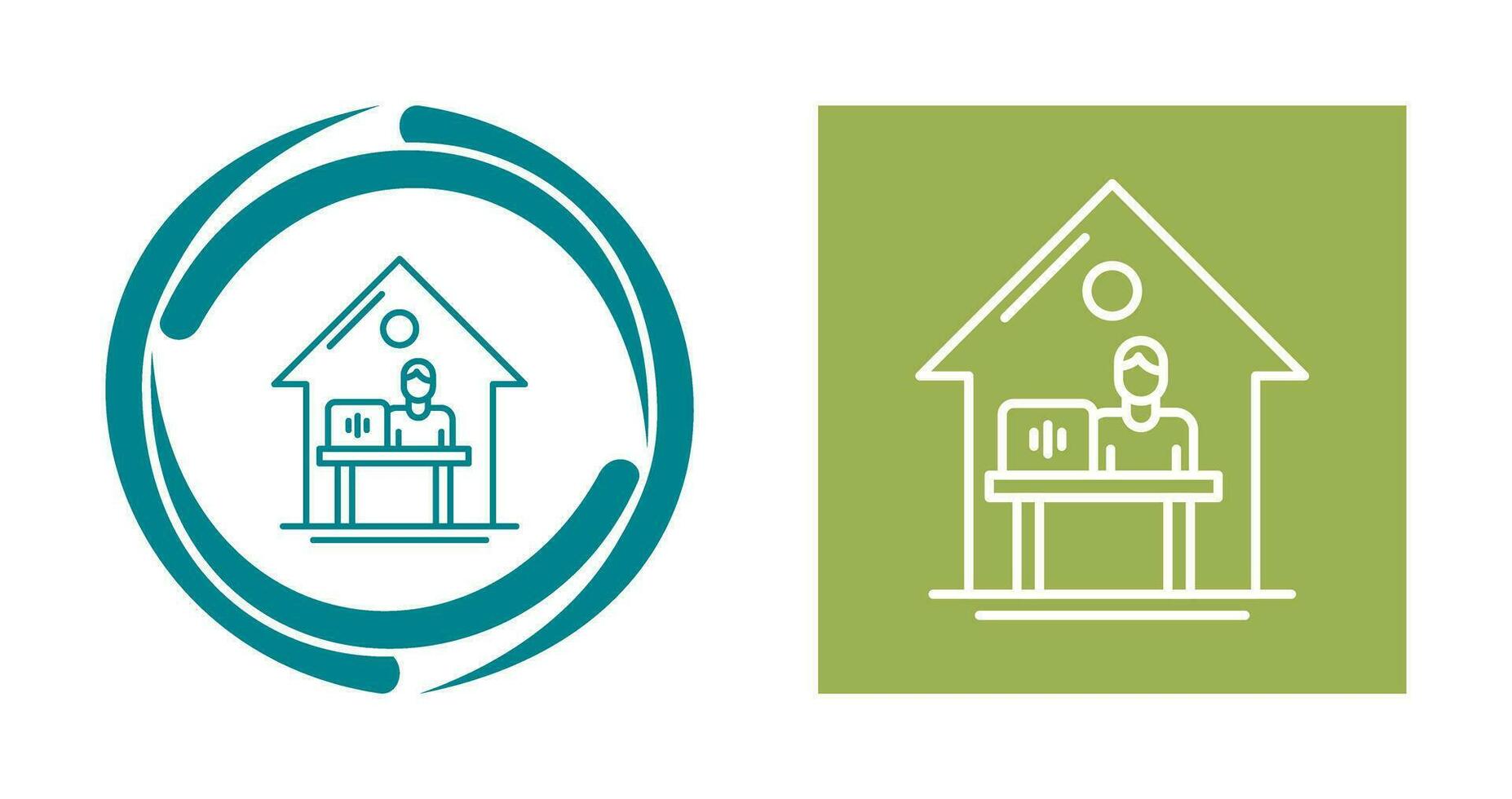 Work At Home Vector Icon