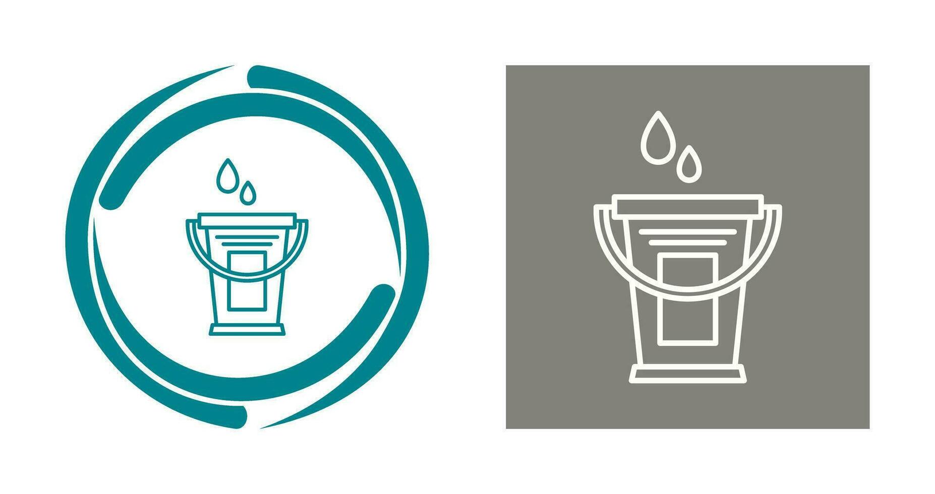 Water Bucket Vector Icon