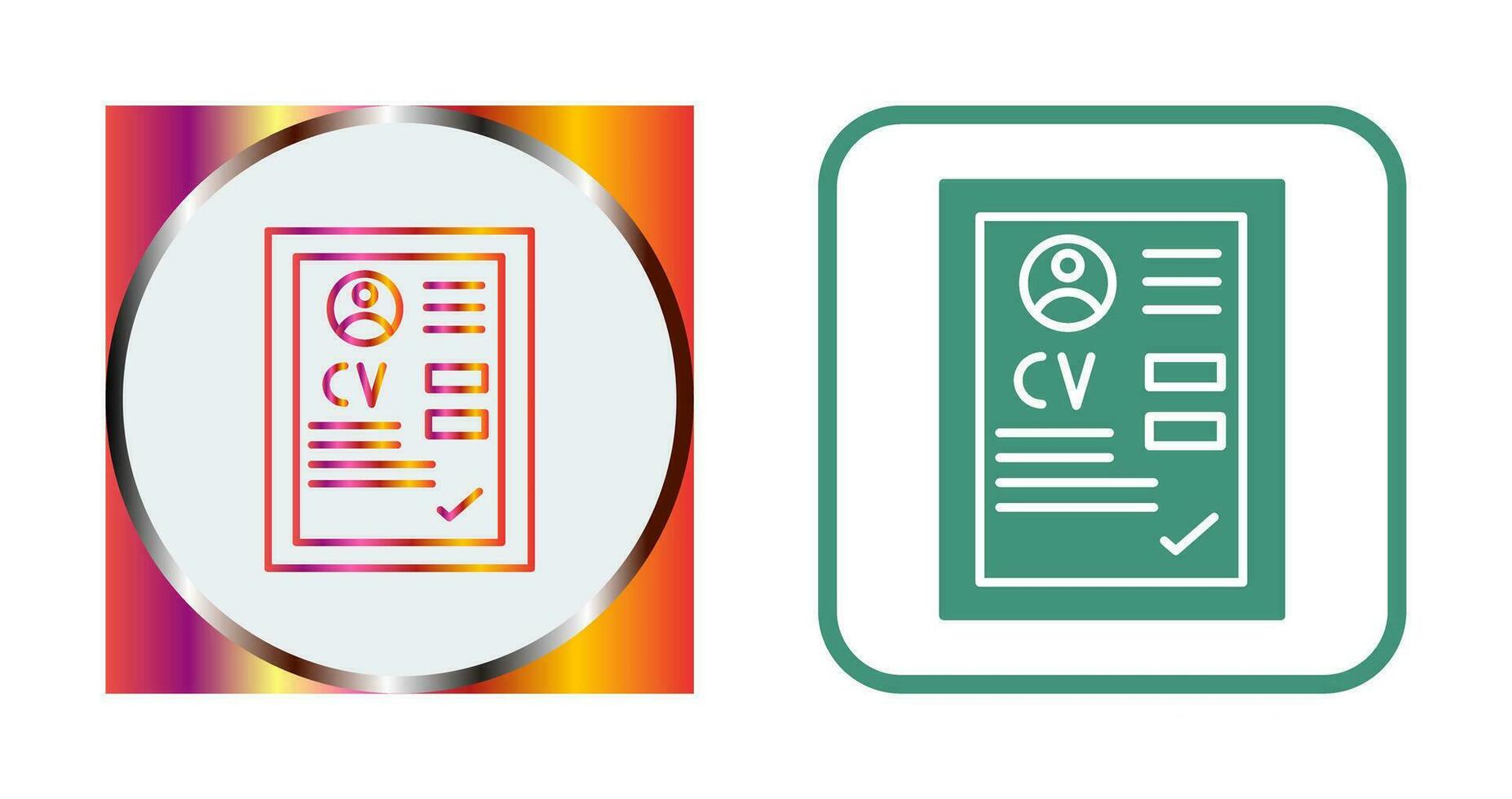 CV Vector Icon