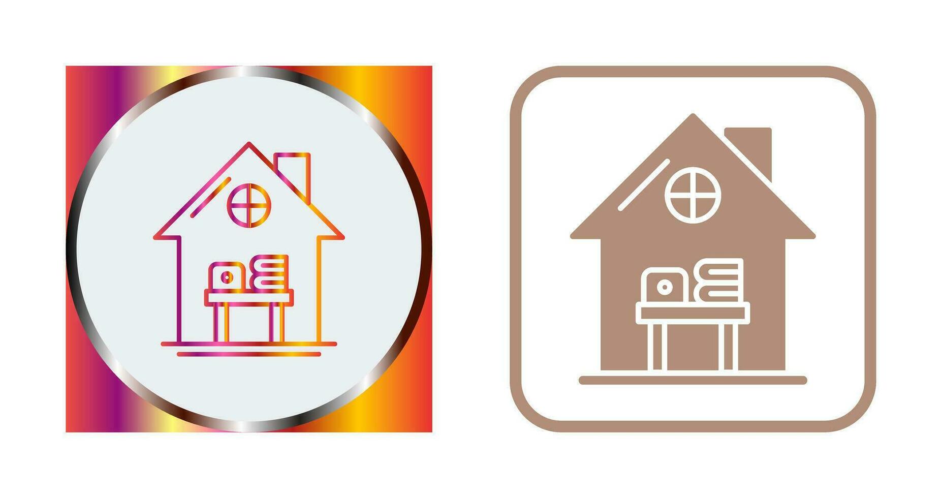 Home Work Place Vector Icon