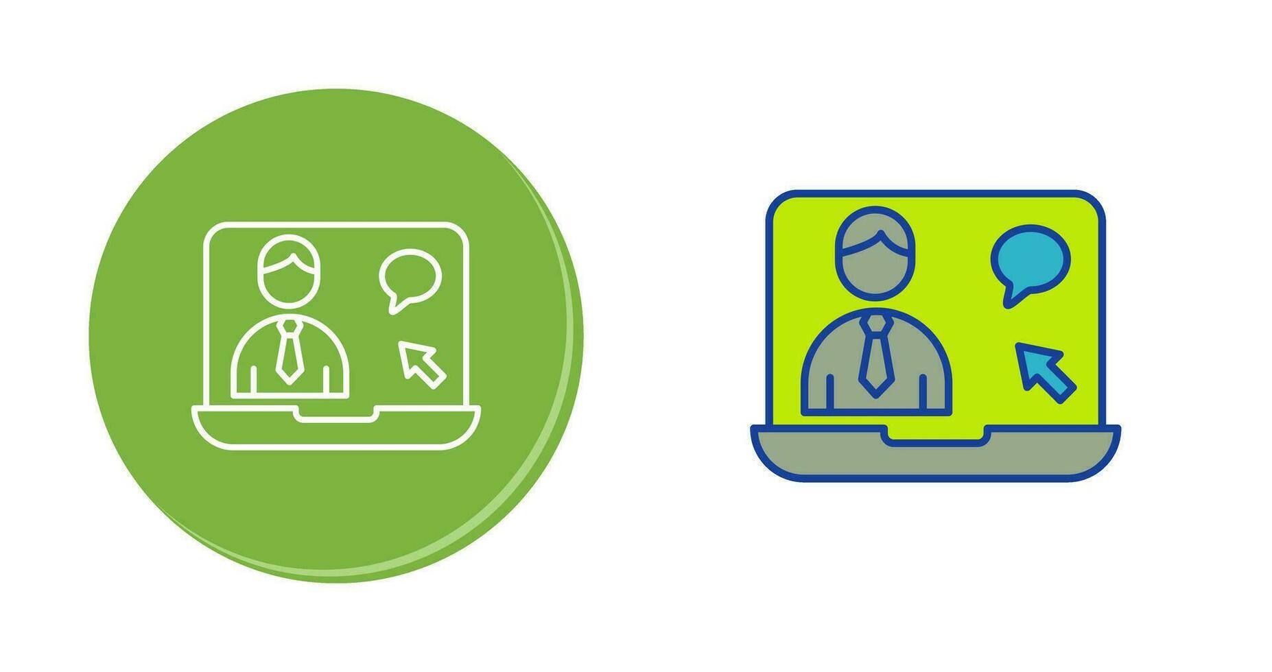 Online Interview Vector Icon