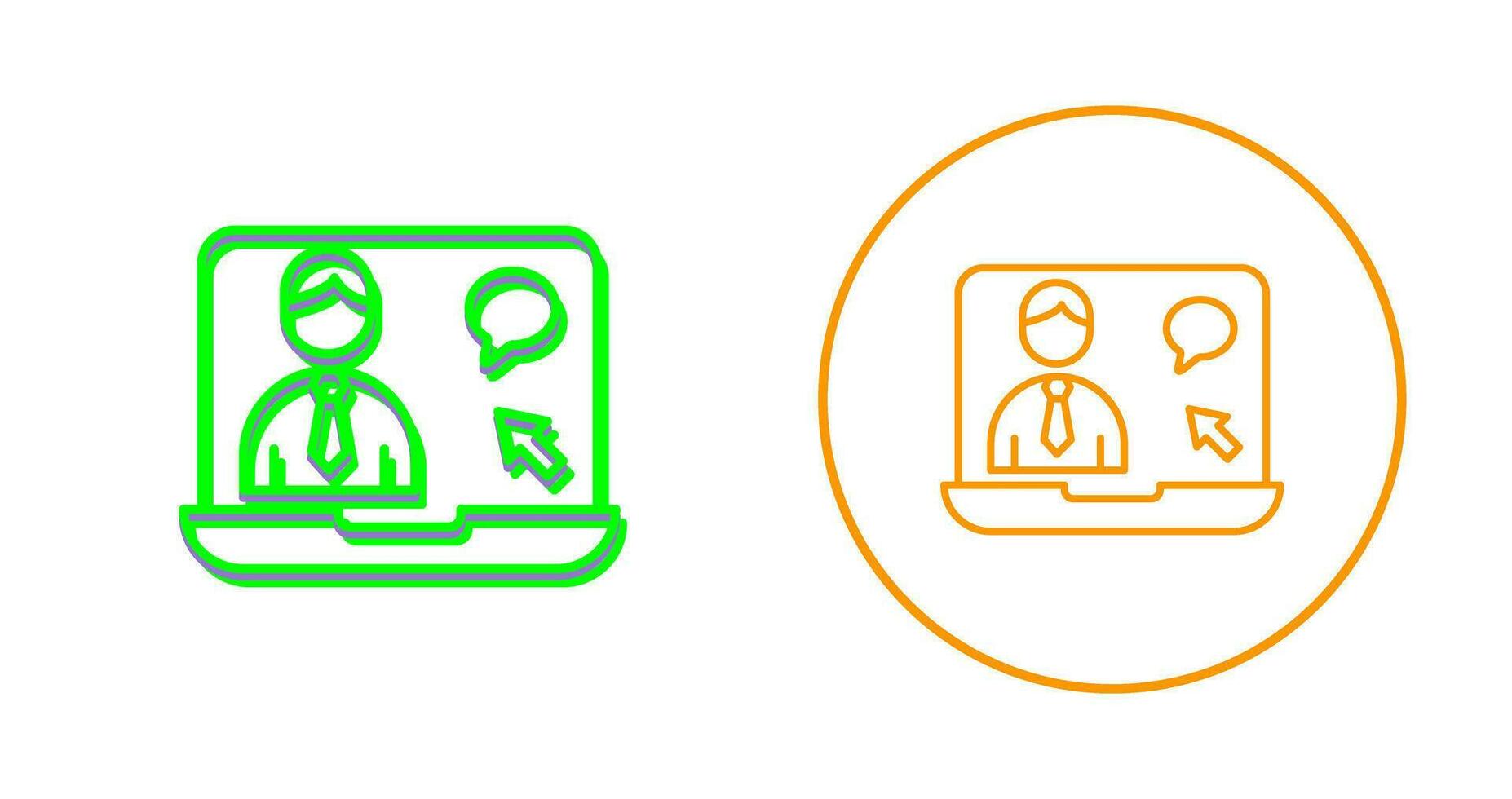 Online Interview Vector Icon