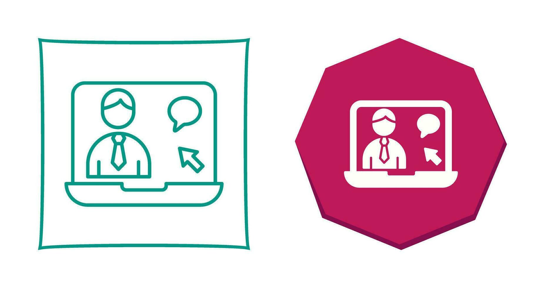 Online Interview Vector Icon
