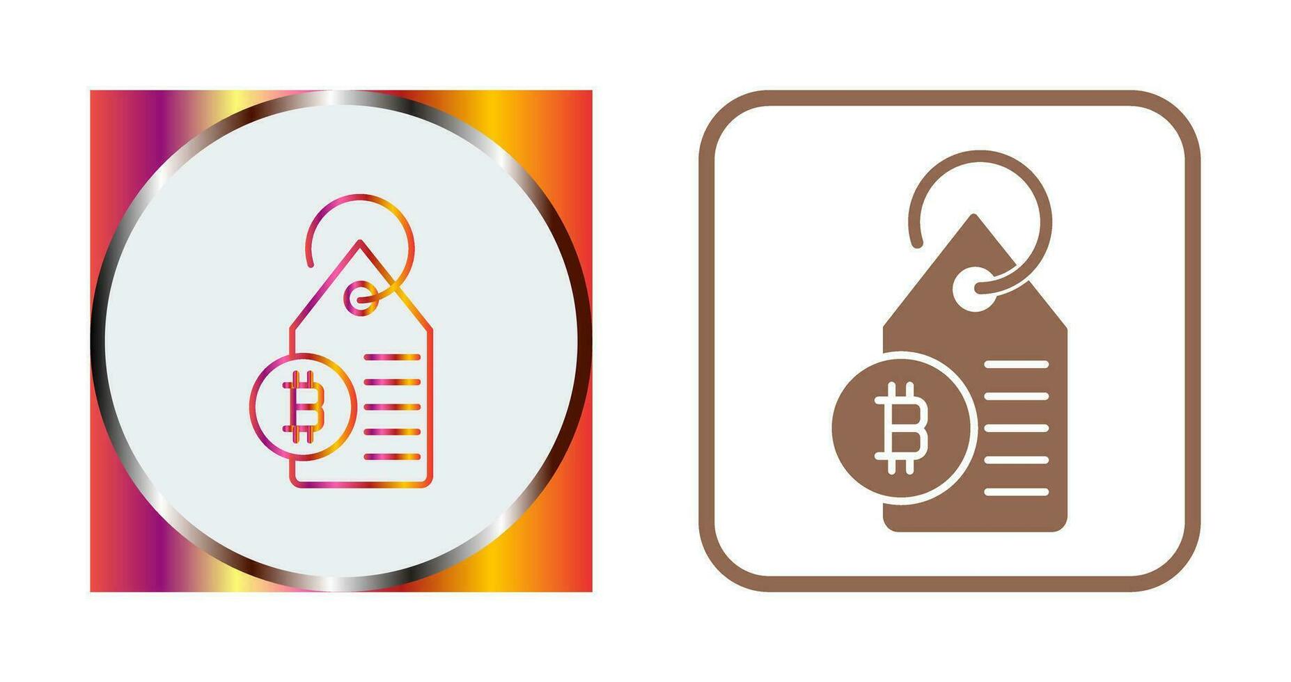 Bitcoin Label Tag Vector Icon