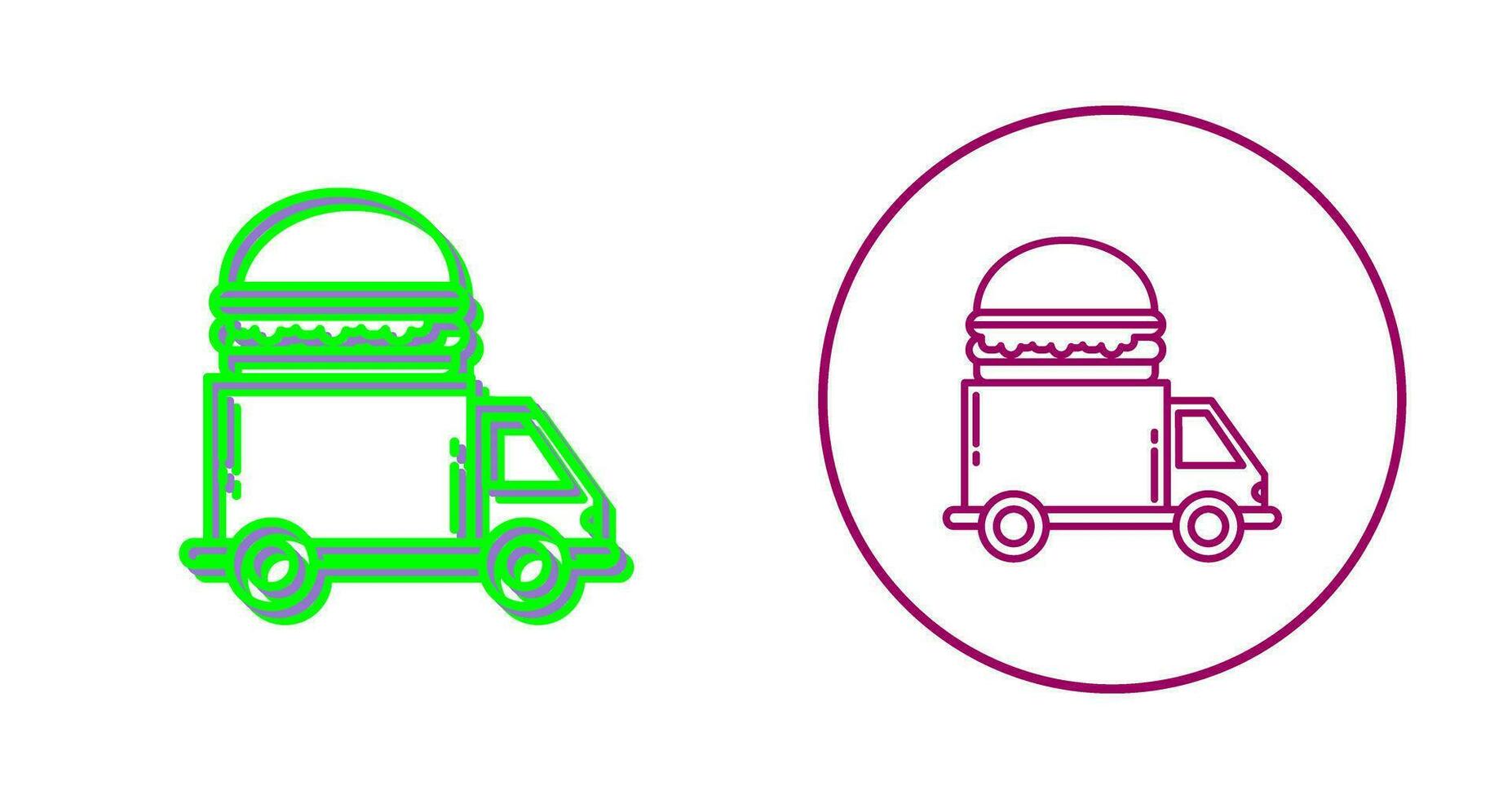 Fast Food Truck Vector Icon