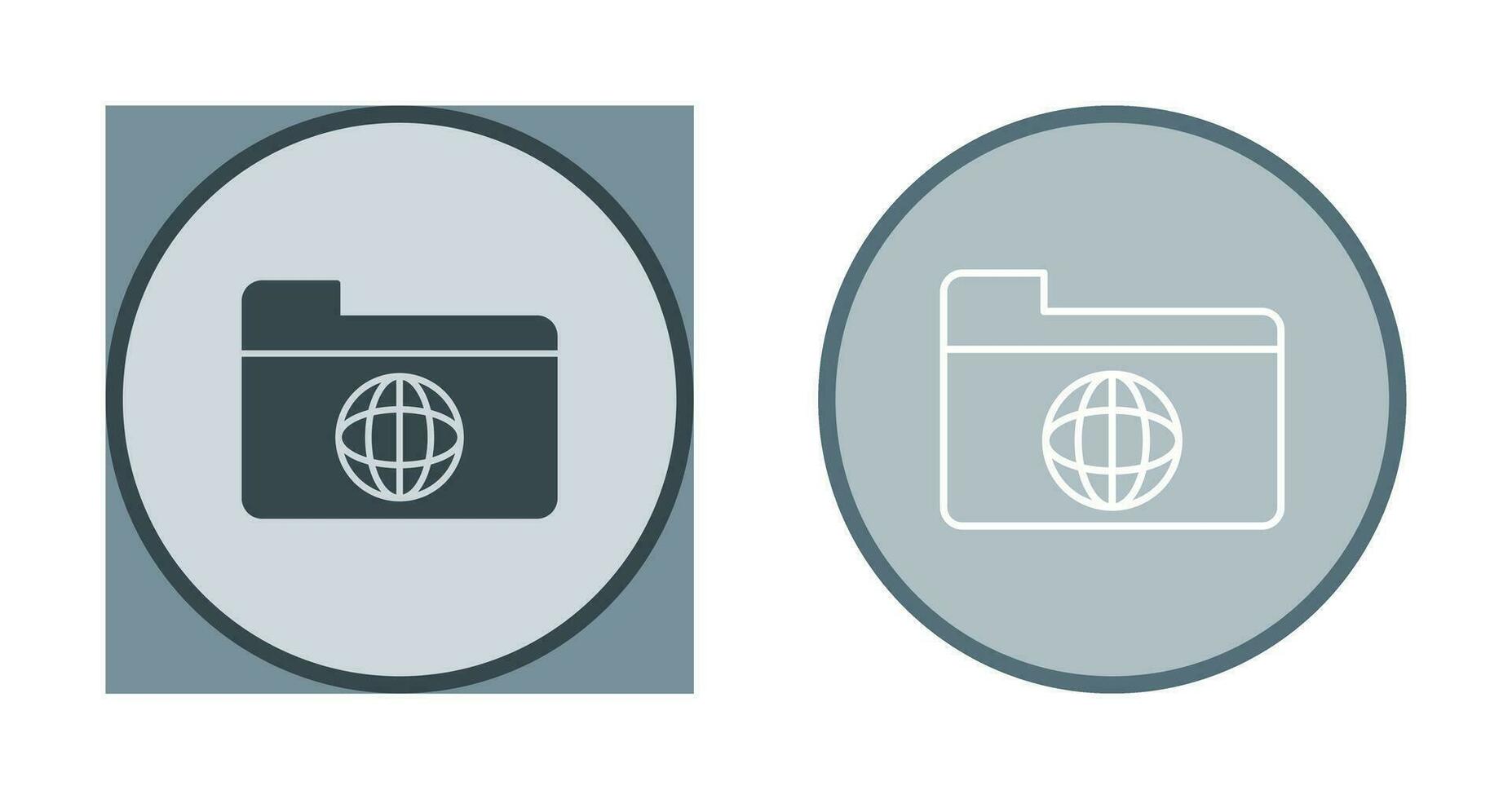 Unique Network Folder Vector Icon