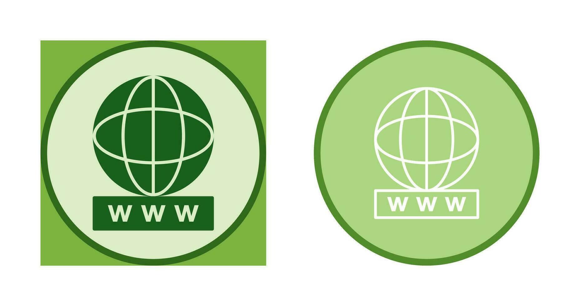 icono de vector de world wide web único