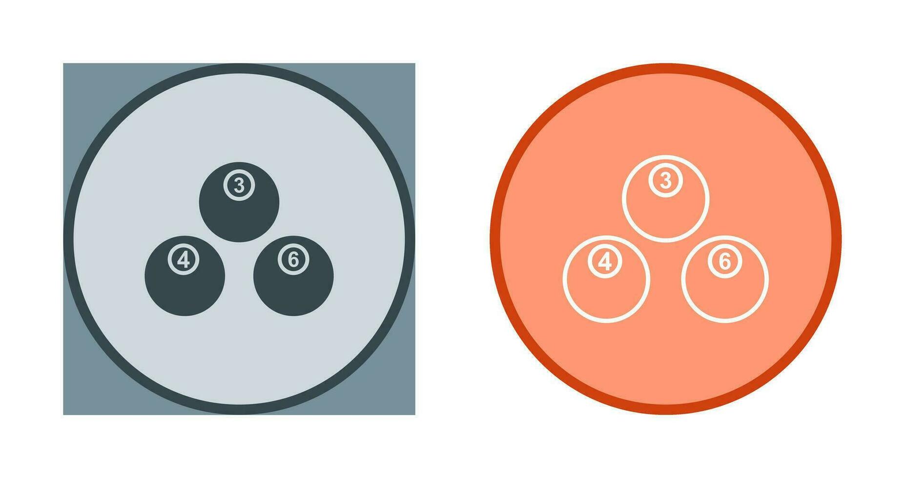 Unique Snooker Balls Vector Icon