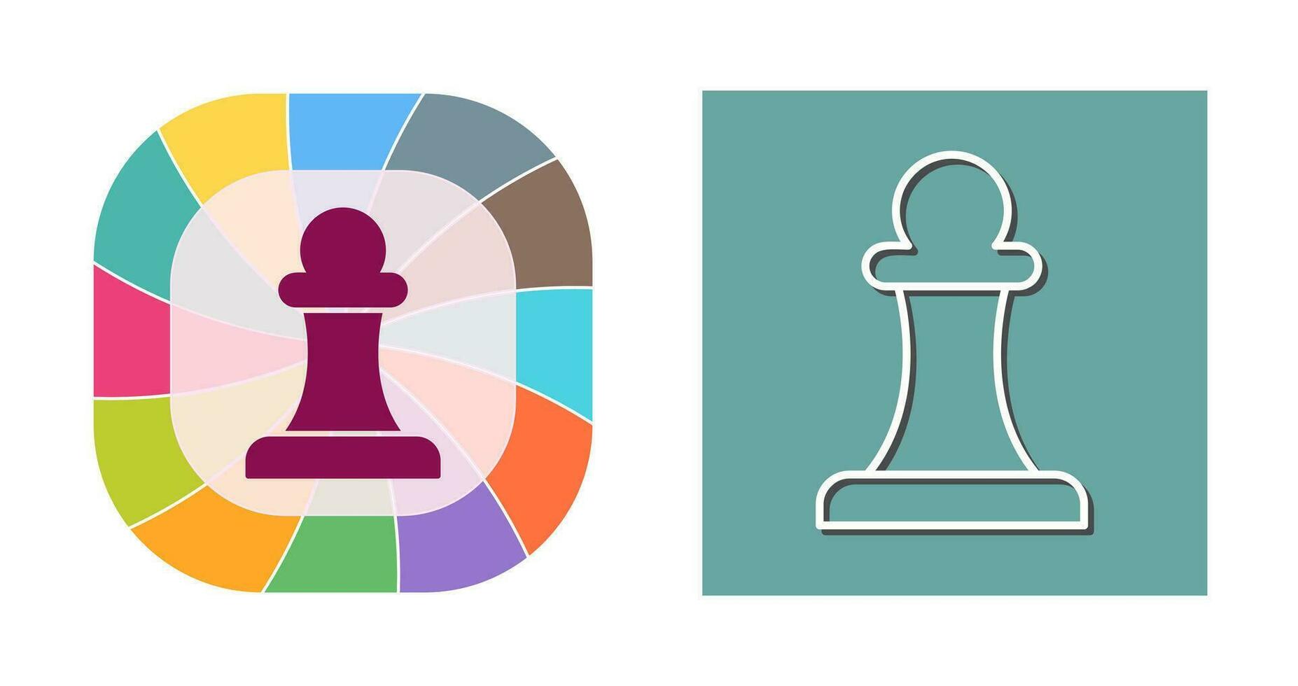 Unique Pawn Vector Icon