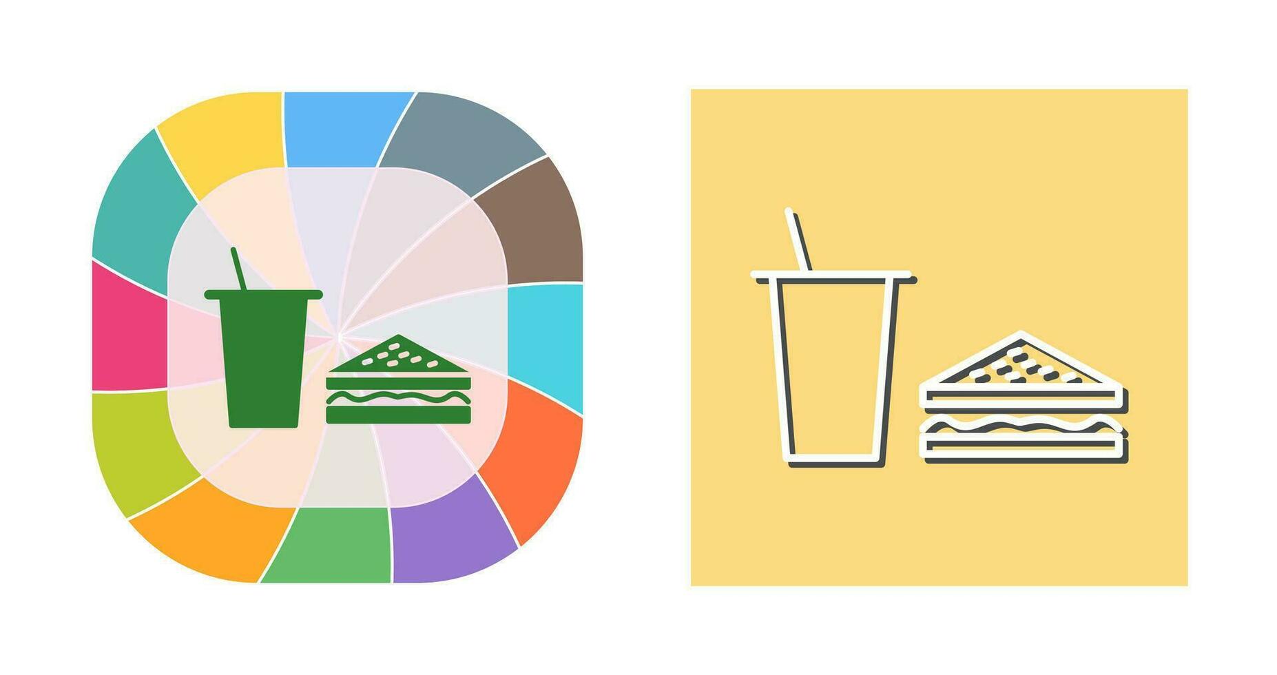 Unique Lunch Vector Icon