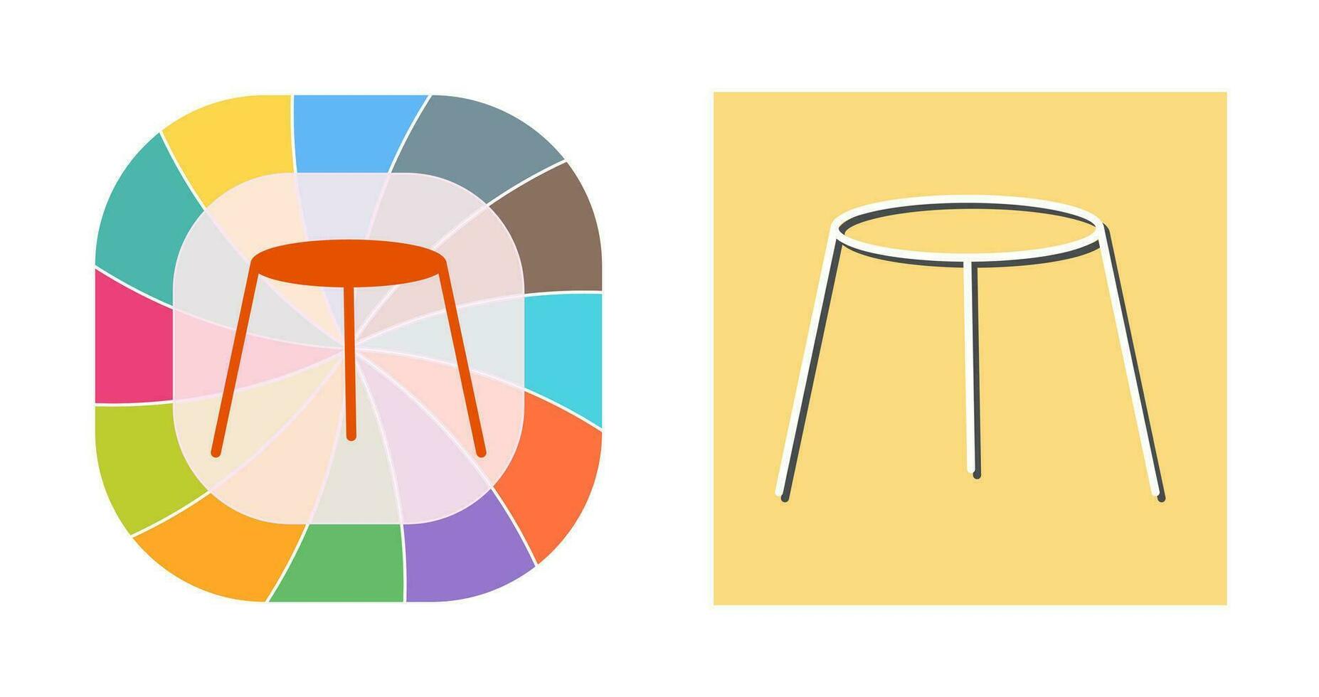 Unique Stool Vector Icon