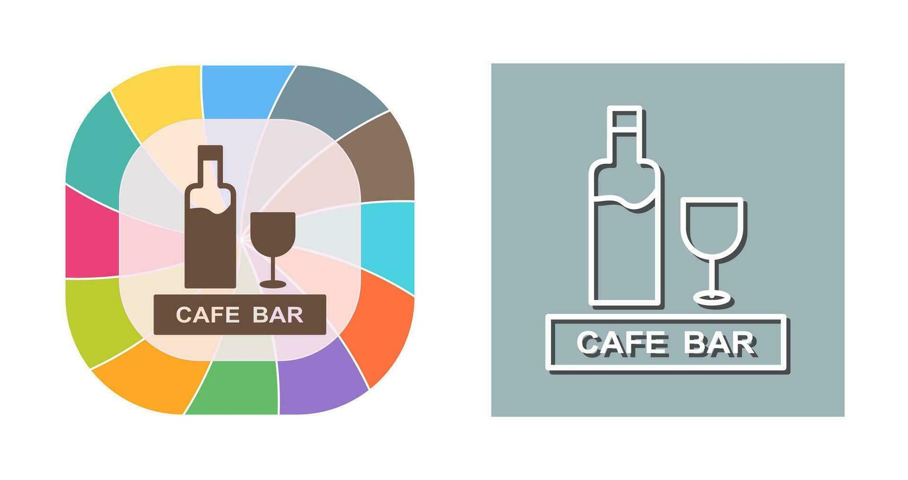 Unique Drinks Cafe Vector Icon